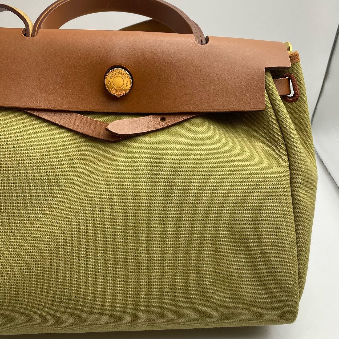 Hermes Hermès Herbag 30 Canvas Leather Handle Bag Size ONE SIZE - 8 Thumbnail