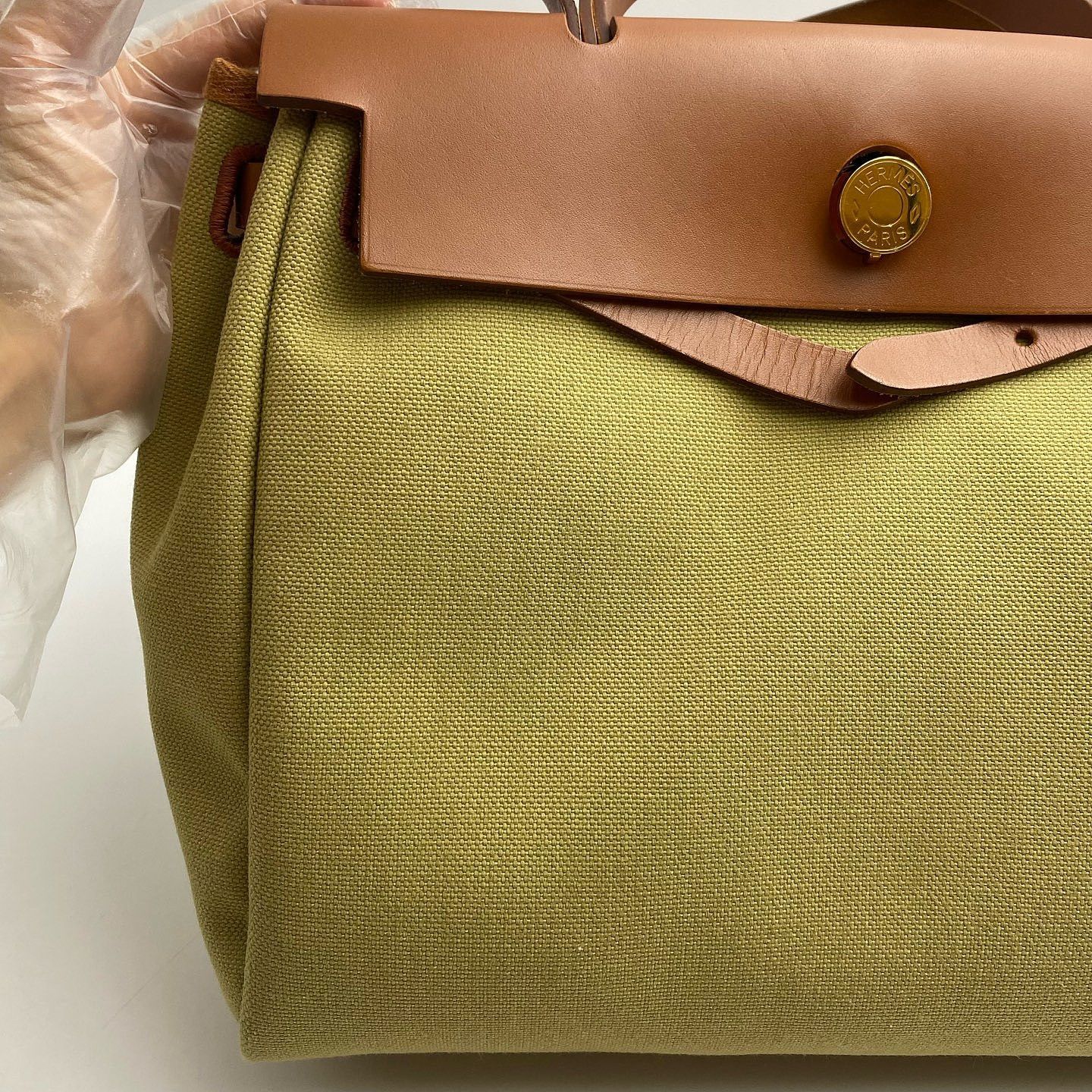 Hermes Hermès Herbag 30 Canvas Leather Handle Bag Size ONE SIZE - 7 Thumbnail