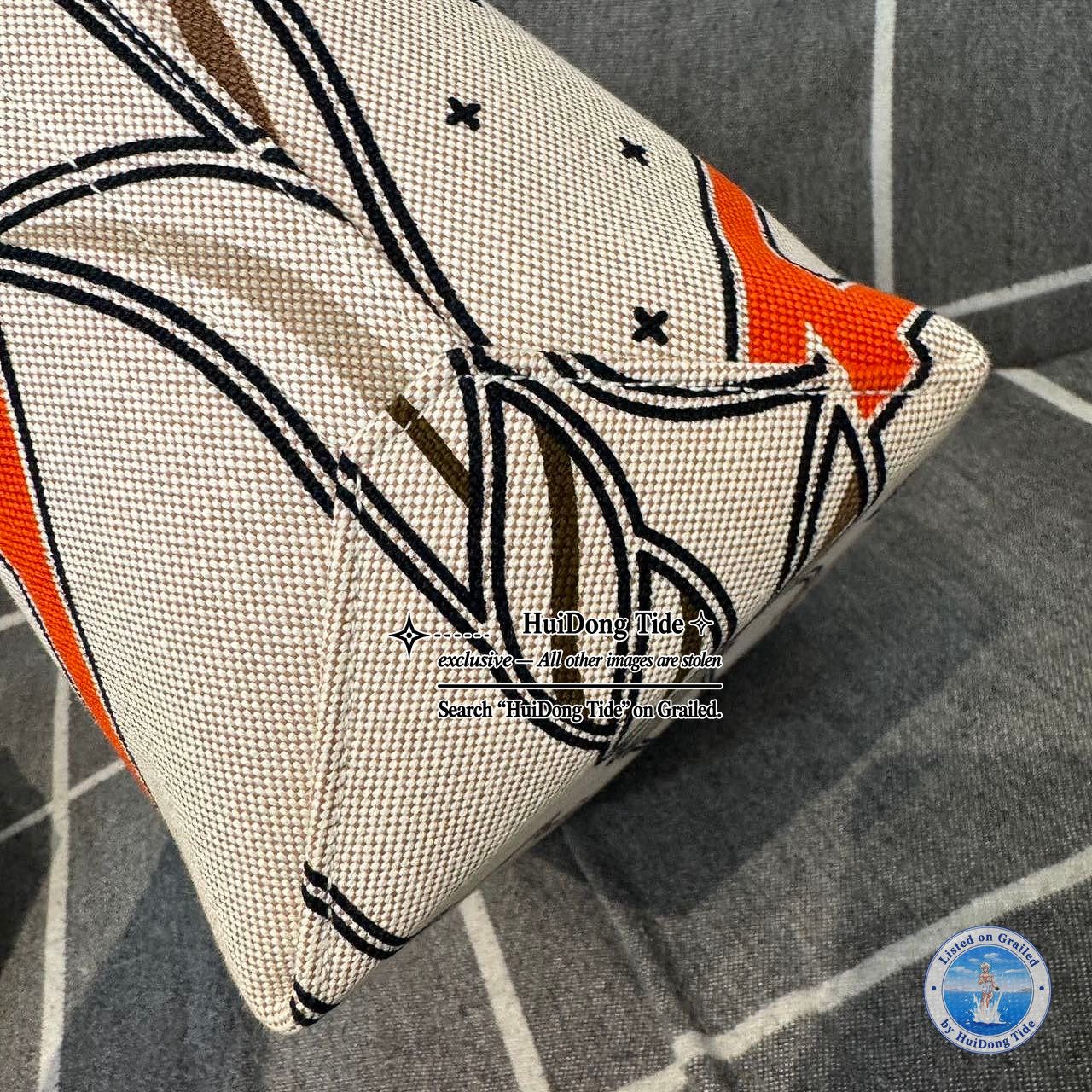 Hermes Hermès Steeple 25 Horse Print Canvas Tote Bag Size ONE SIZE - 11 Thumbnail