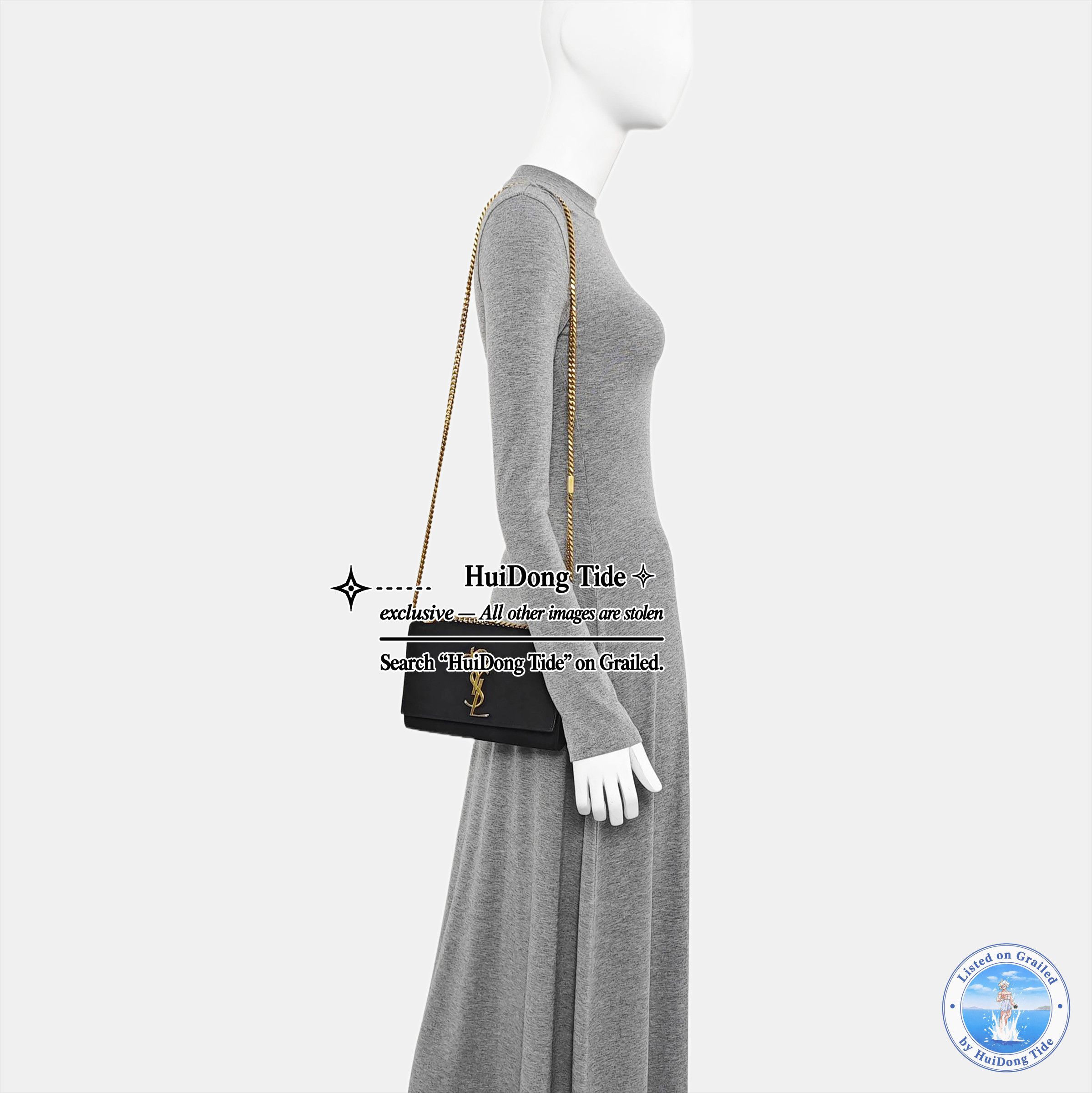 Saint Laurent Paris Saint Laurent Kate Palm Suede Shoulder Bag Size ONE SIZE - 2 Thumbnail