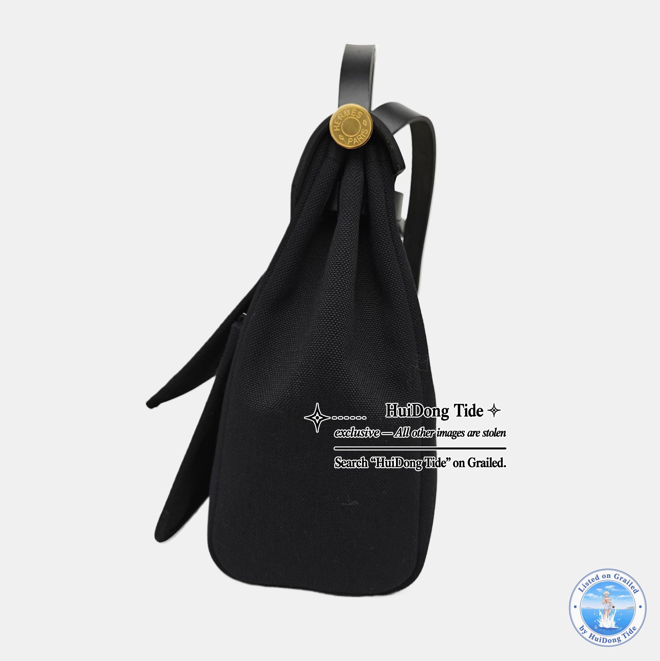 Hermes HERMÈS Herbag 31 Black Canvas Handle Bag Size ONE SIZE - 4 Thumbnail