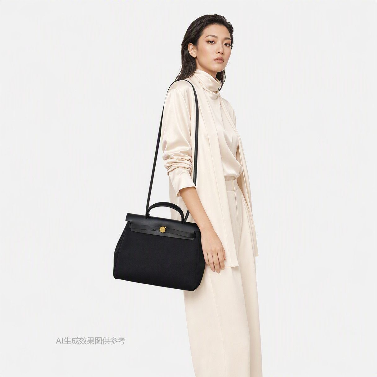 Hermes HERMÈS Herbag 31 Black Canvas Handle Bag Size ONE SIZE - 2 Thumbnail