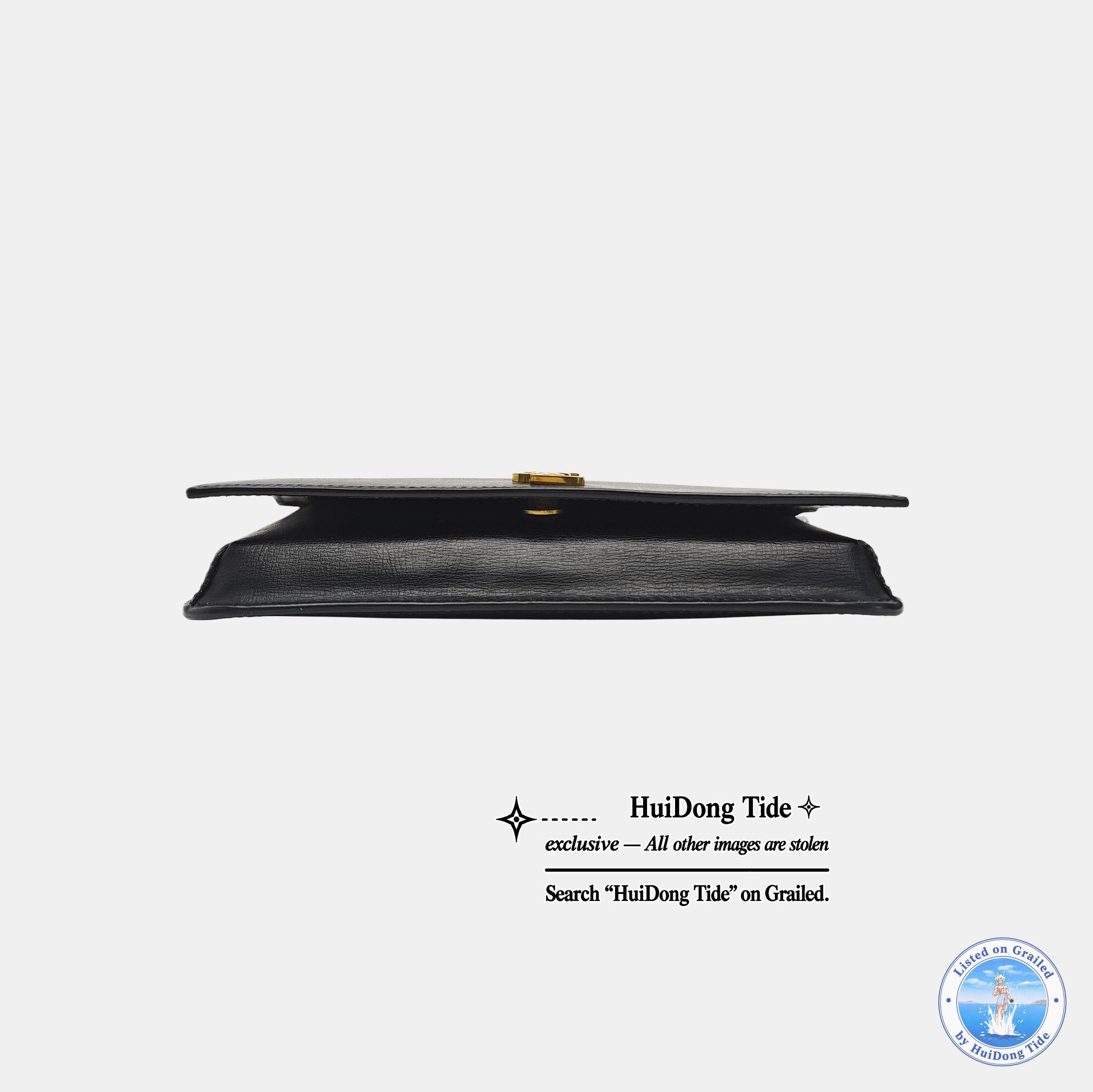 Saint Laurent Paris Saint Laurent Monogram Leather Shoulder Bag Black Size ONE SIZE - 5 Thumbnail