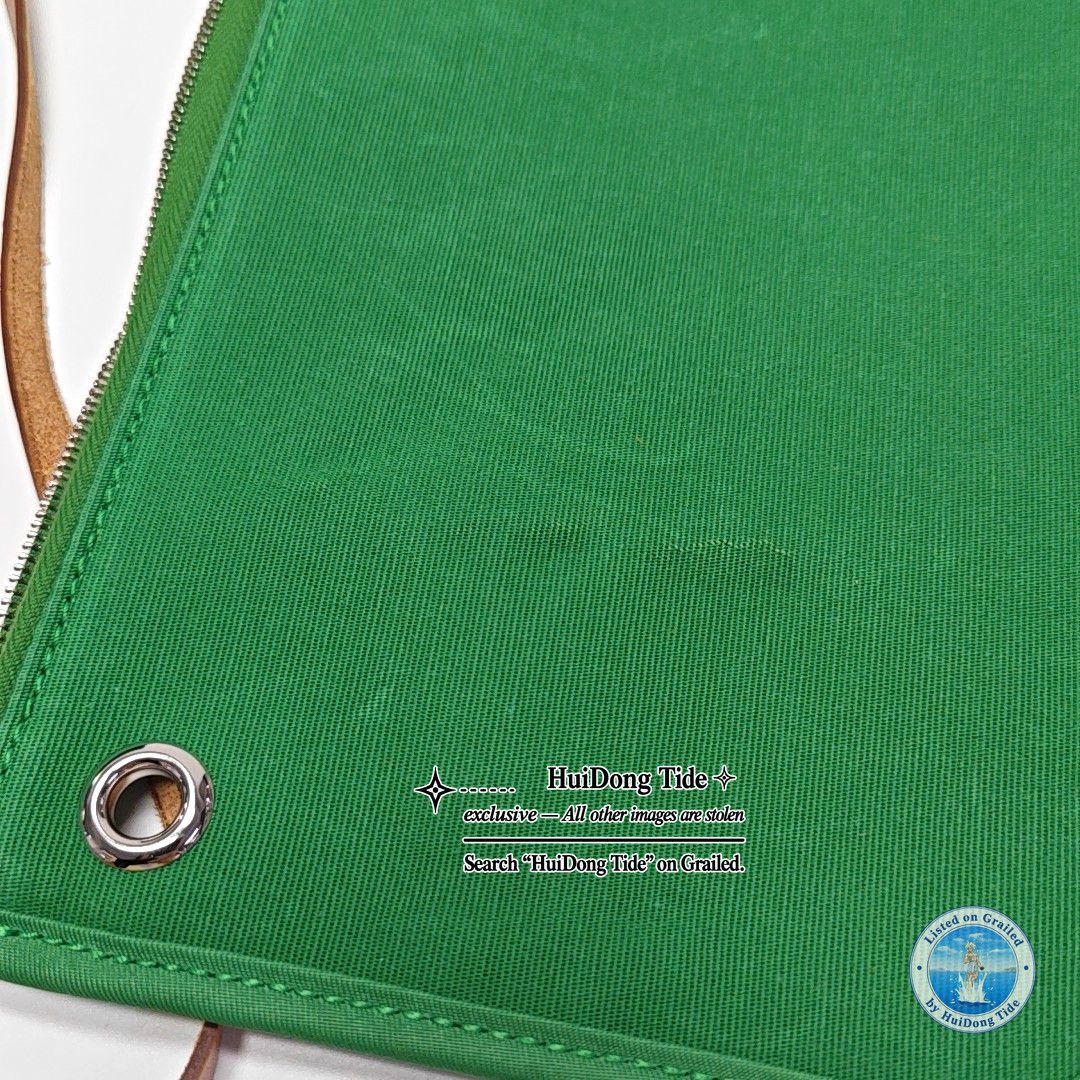 Hermes HERMÈS Bamboo Green Canvas Herbag 31 Size ONE SIZE - 19 Thumbnail