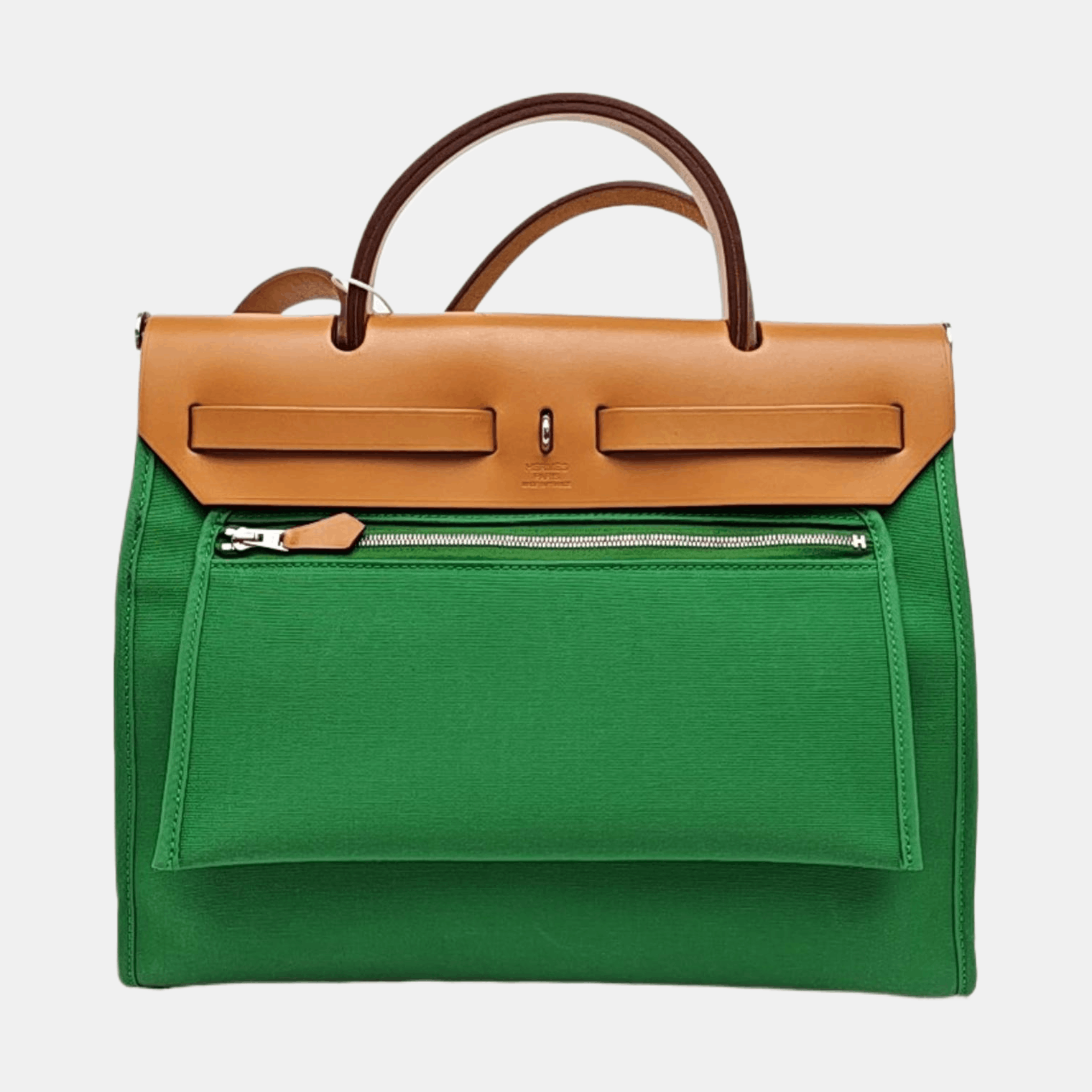 Hermes HERMÈS Bamboo Green Canvas Herbag 31 Size ONE SIZE - 5 Thumbnail