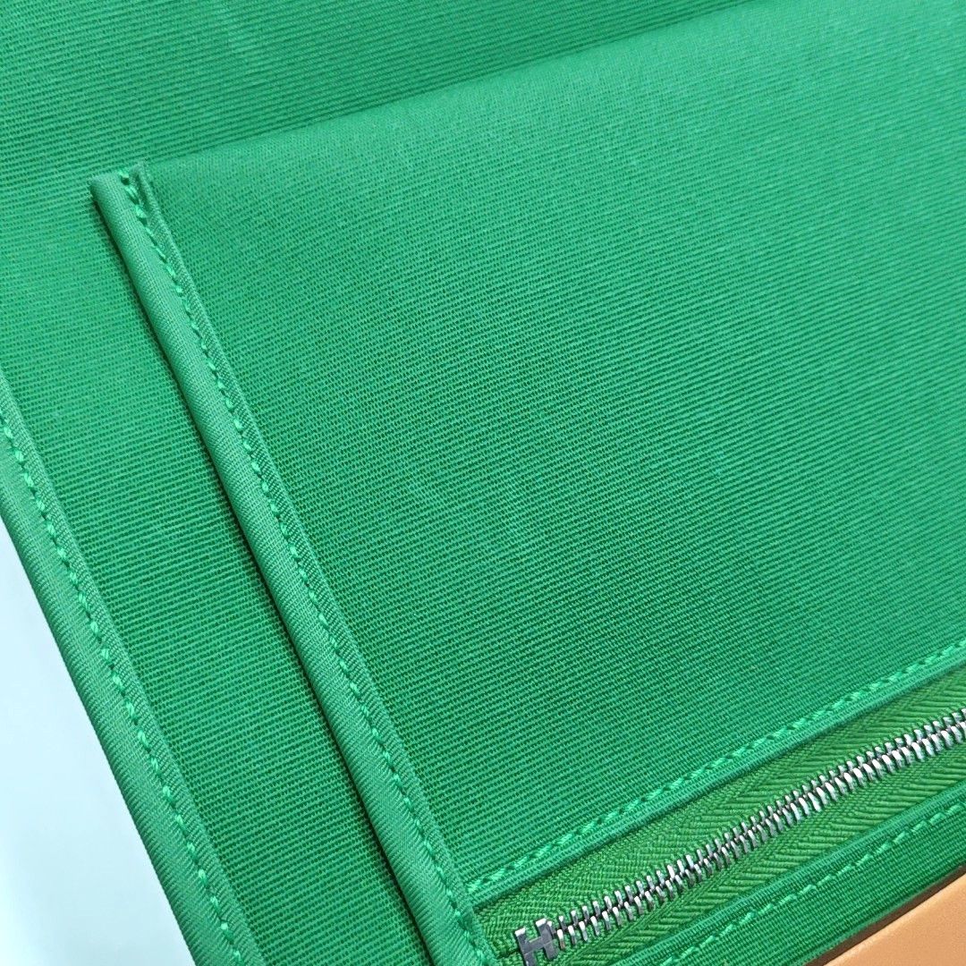Hermes HERMÈS Bamboo Green Canvas Herbag 31 Size ONE SIZE - 15 Thumbnail