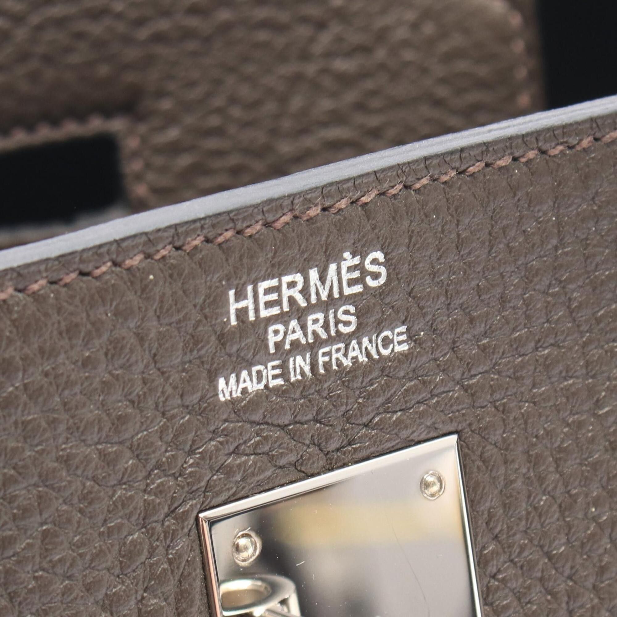 Hermes Hermes Birkin 40 Vert Bronze Handbag, Leather Togo Leather, Women's, Grayish Tone Size ONE SIZE - 4 Thumbnail