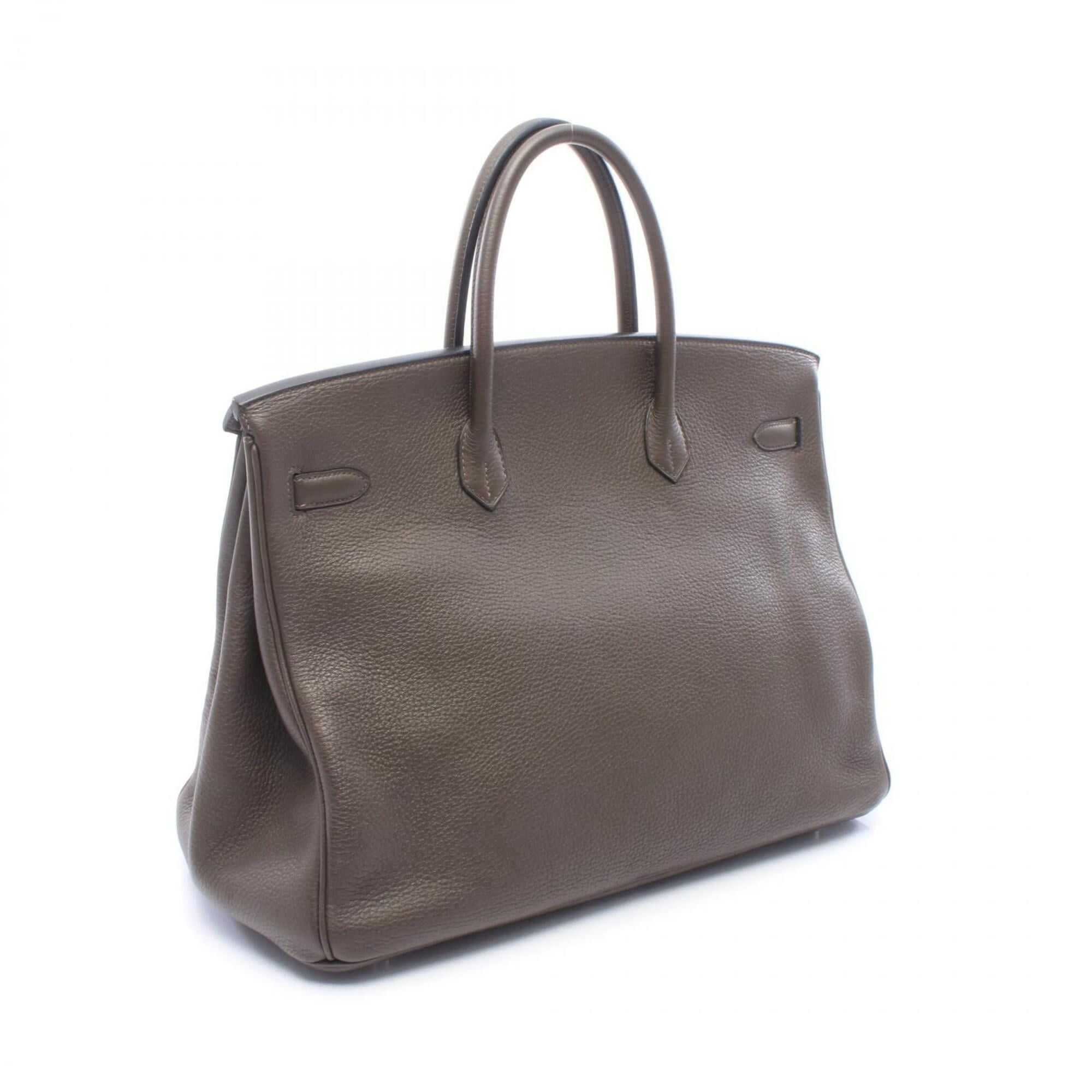 Hermes Hermes Birkin 40 Vert Bronze Handbag, Leather Togo Leather, Women's, Grayish Tone Size ONE SIZE - 2 Thumbnail