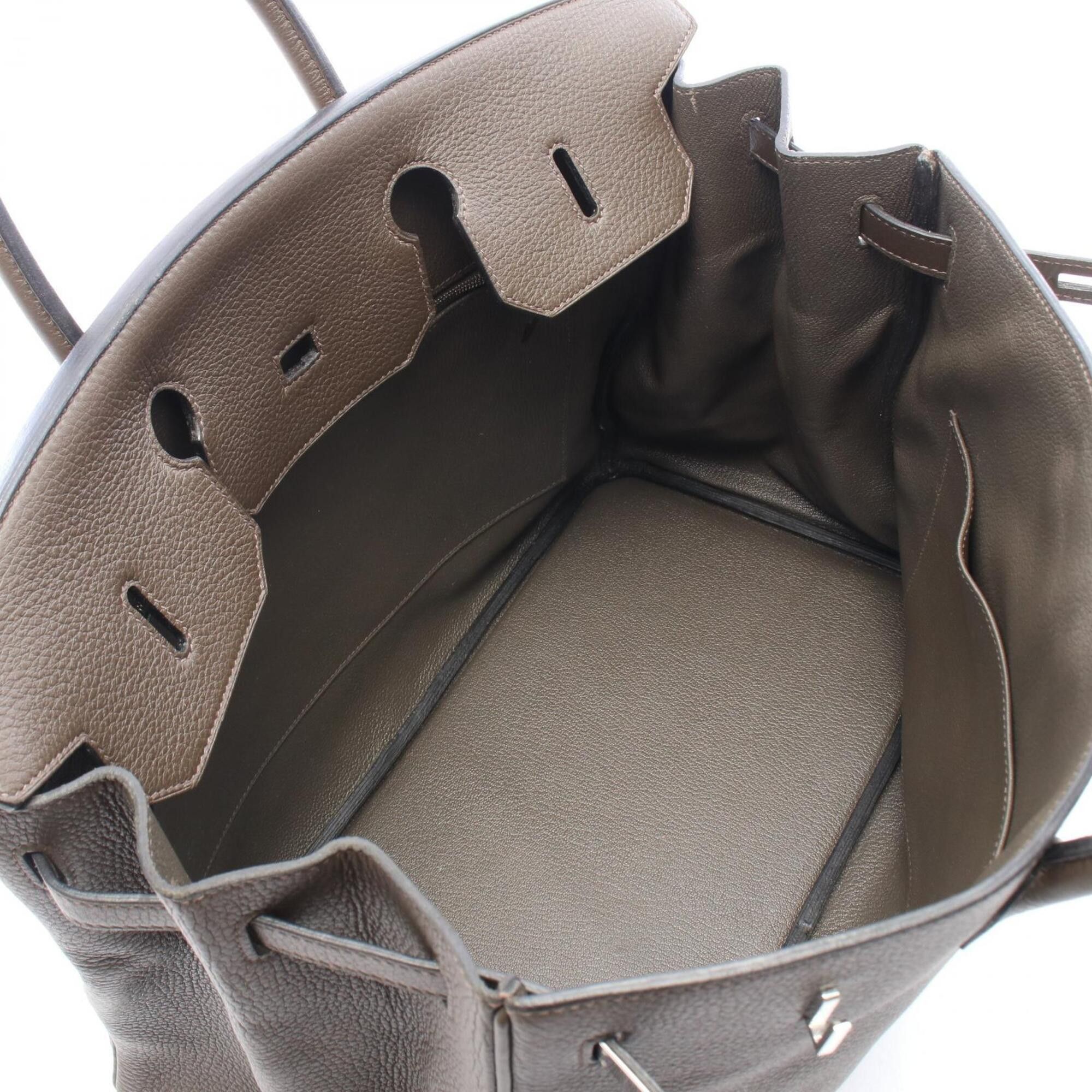 Hermes Hermes Birkin 40 Vert Bronze Handbag, Leather Togo Leather, Women's, Grayish Tone Size ONE SIZE - 3 Thumbnail