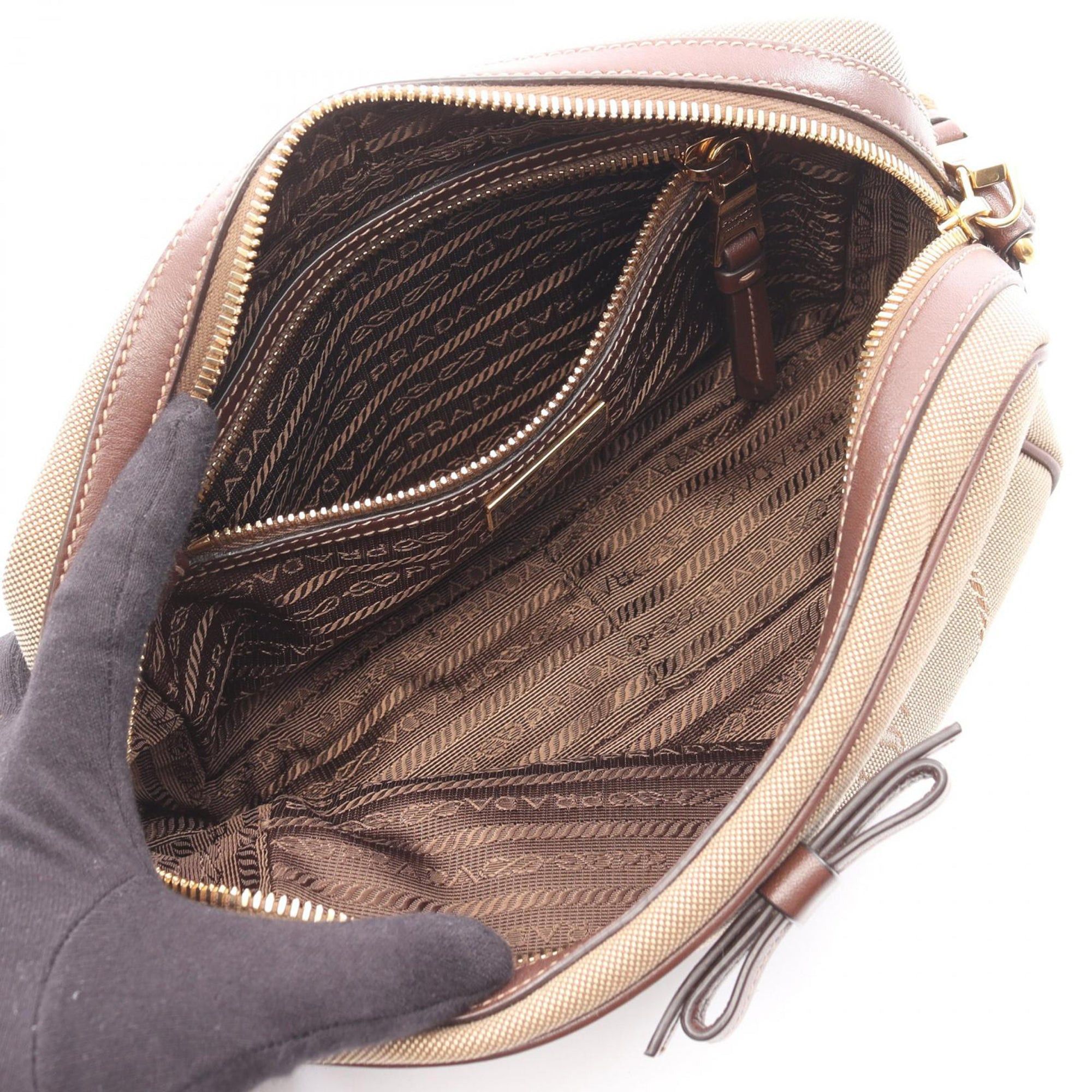 Prada Jacquard Canvas Canapa Logo Crossbody Size ONE SIZE - 3 Thumbnail