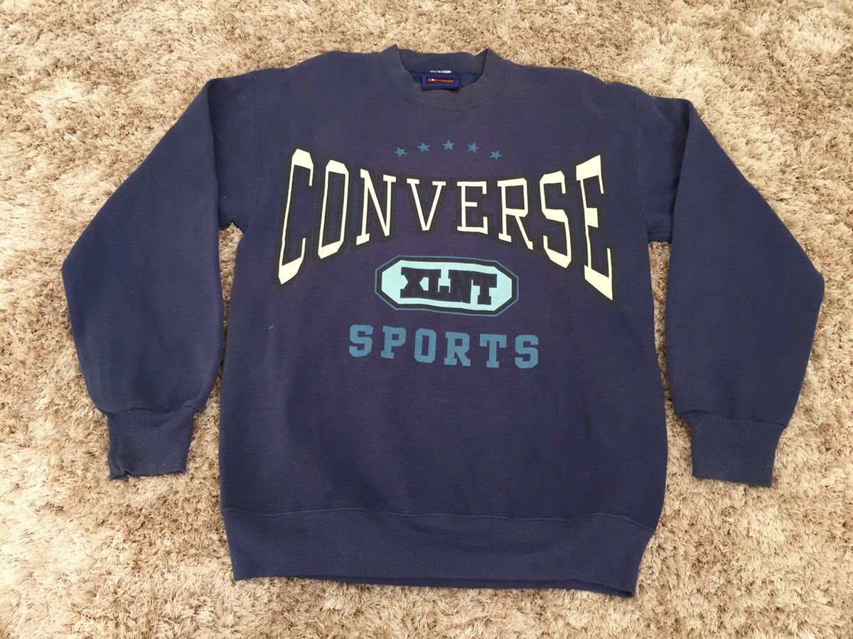 Converse Vintage 80s Converse Sport Spell Out Big Logo Sweatshirt Size US M / EU 48-50 / 2 - 1 Thumbnail