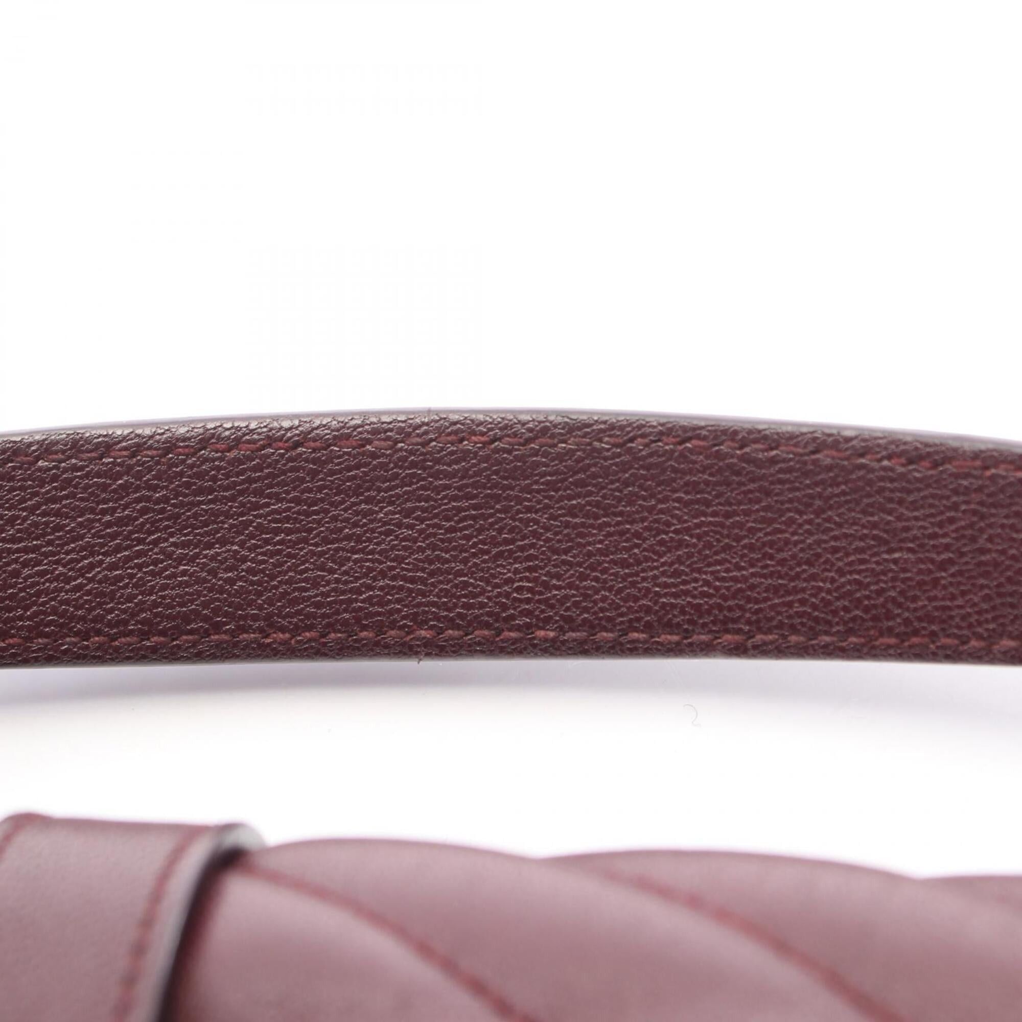 Saint Laurent Paris Yves Saint Laurent Paris College 2-Way Handbag, Leather, Women's, Bordeaux (428056) Size ONE SIZE - 8 Thumbnail