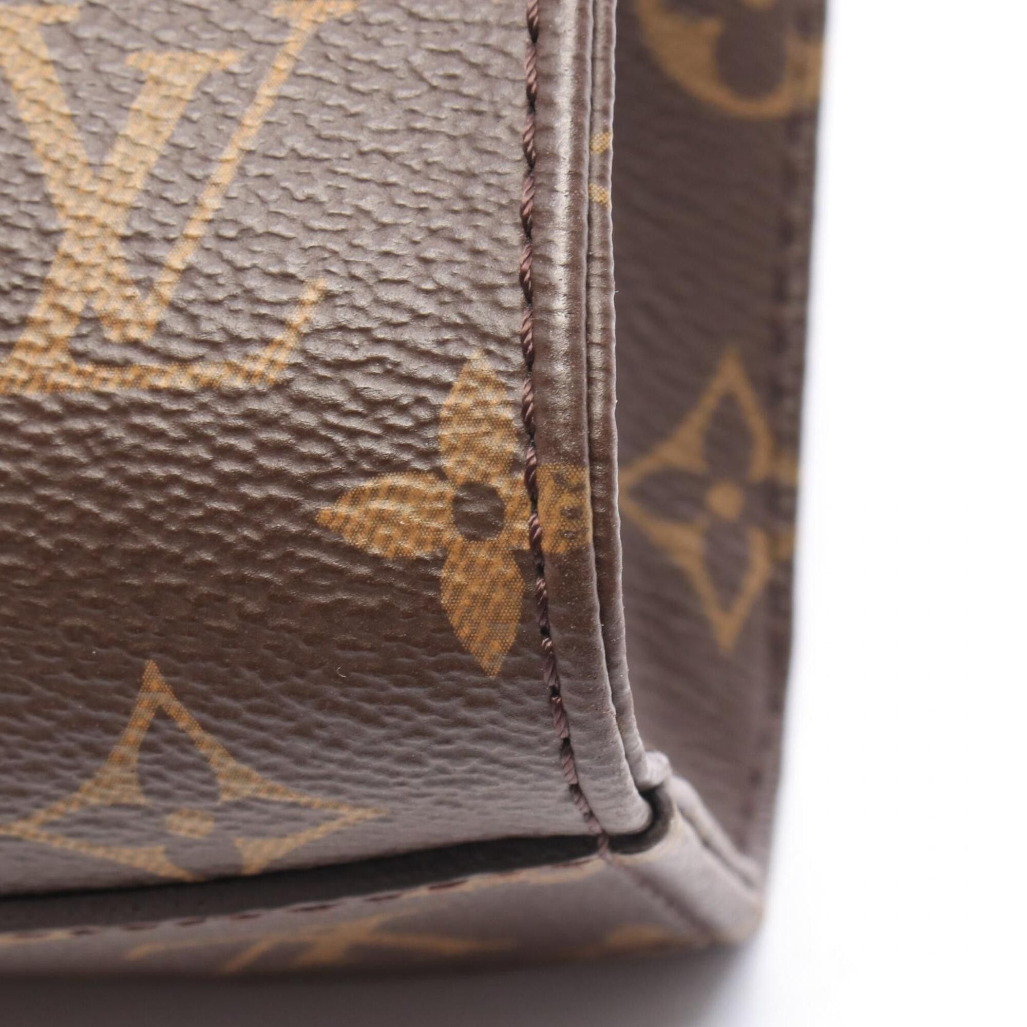 Louis Vuitton Louis Vuitton Sac Plat BB Monogram 2-Way Handbag, Coated Canvas Leather, Women's, Brown, M46265 Size ONE SIZE - 5 Thumbnail