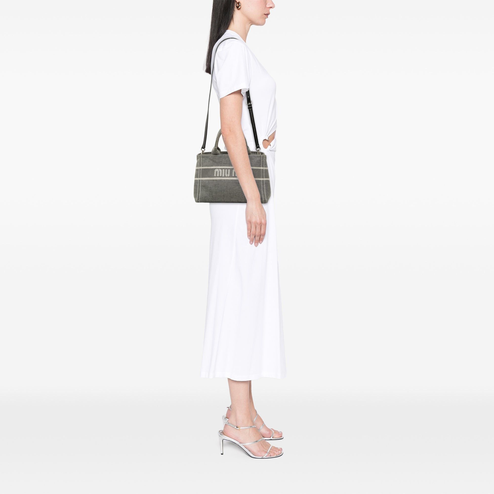 Miu Miu Denim Logo Satchel Size ONE SIZE - 6 Thumbnail