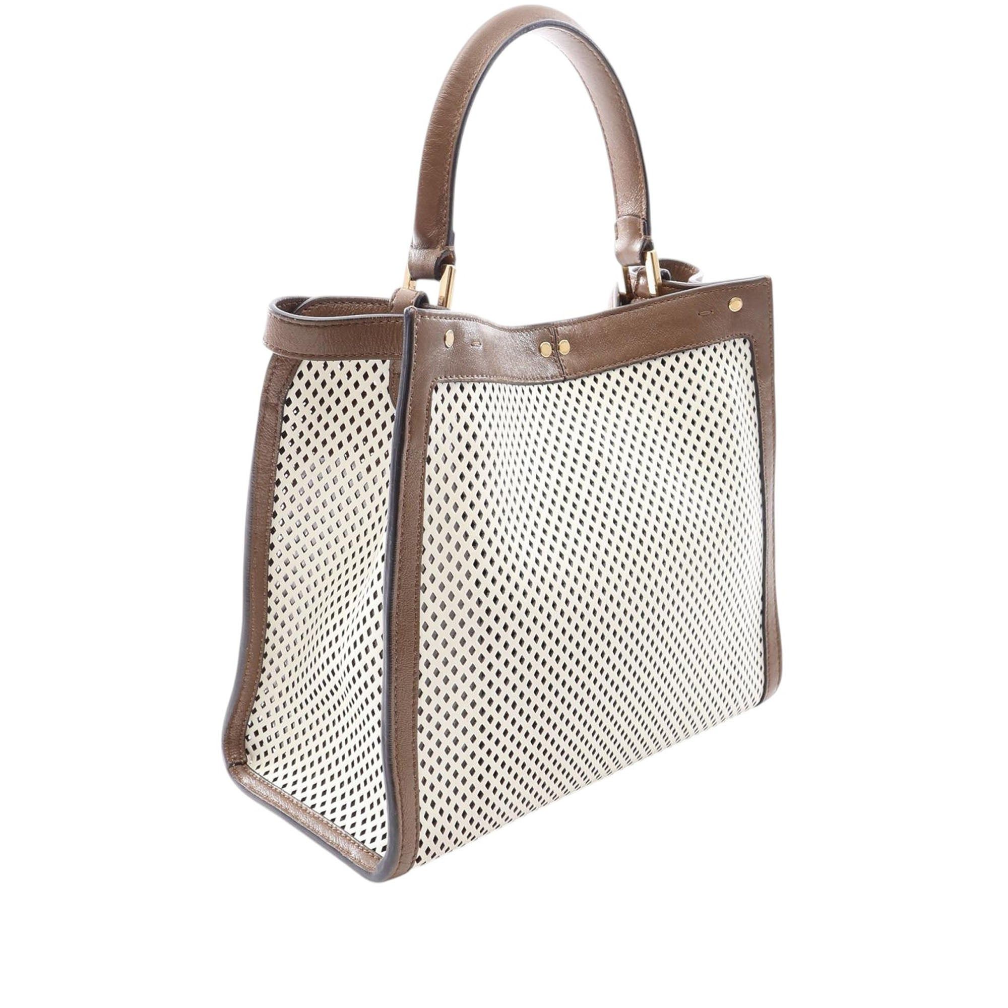 Fendi Perforated Leather Peekaboo X Lite Satchel Size ONE SIZE - 2 Thumbnail