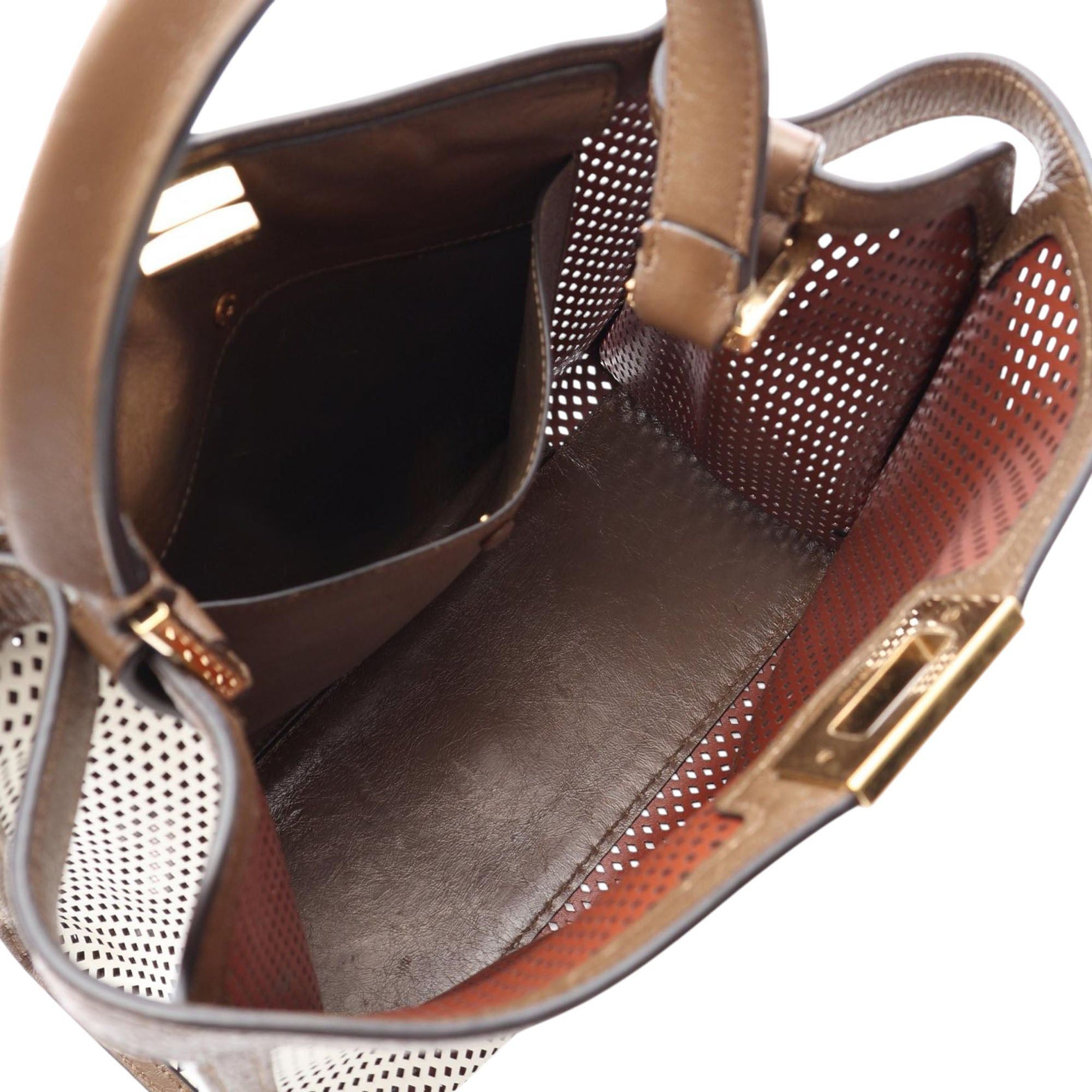 Fendi Perforated Leather Peekaboo X Lite Satchel Size ONE SIZE - 4 Thumbnail