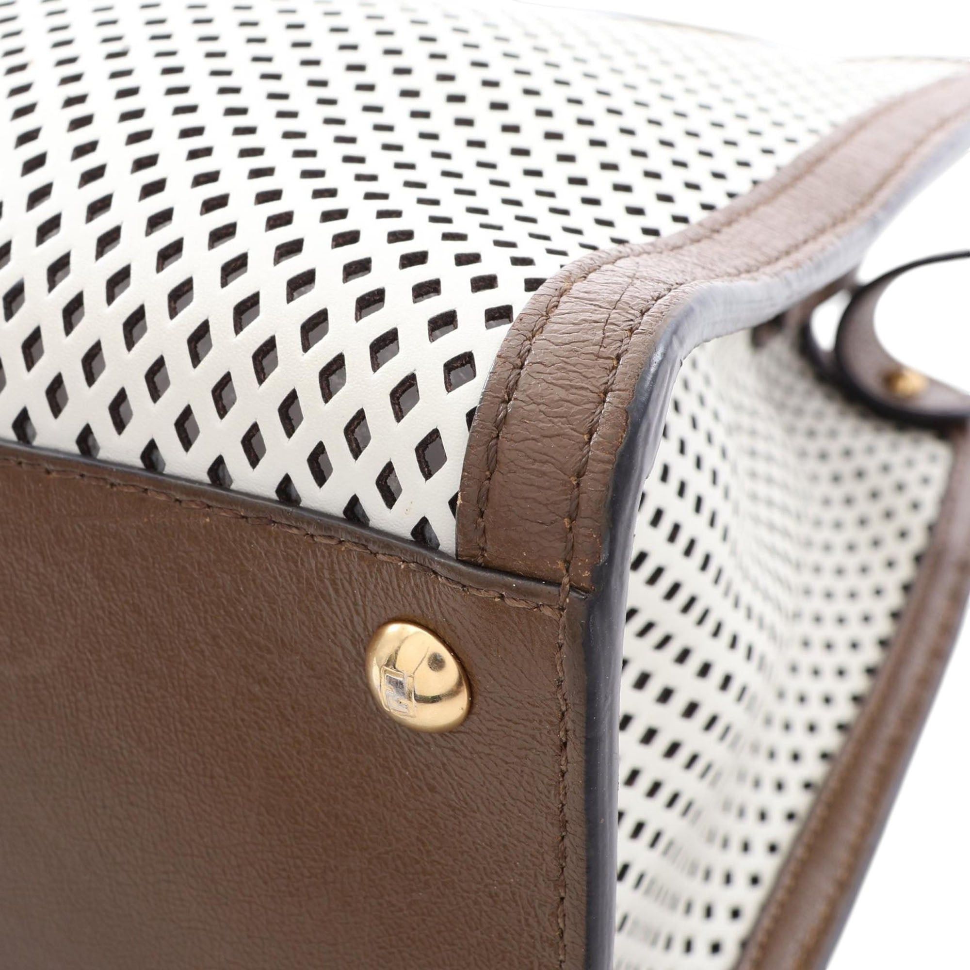 Fendi Perforated Leather Peekaboo X Lite Satchel Size ONE SIZE - 3 Thumbnail