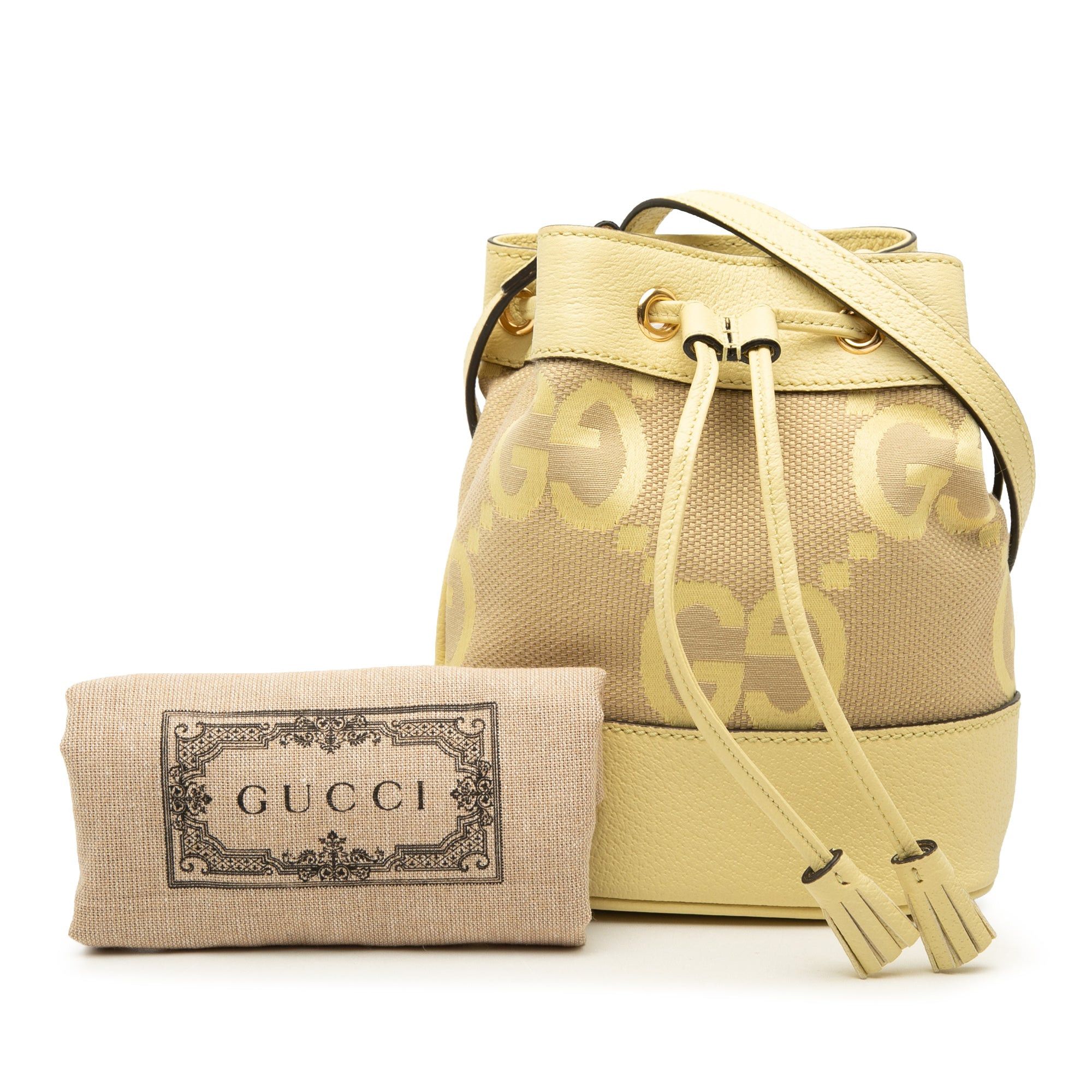 Gucci Jumbo GG Canvas and Calfskin Ophidia Bucket Bag Size ONE SIZE - 7 Thumbnail