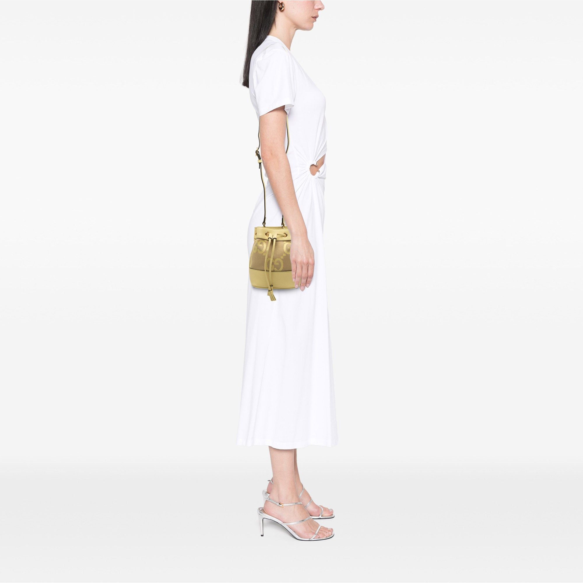 Gucci Jumbo GG Canvas and Calfskin Ophidia Bucket Bag Size ONE SIZE - 6 Thumbnail