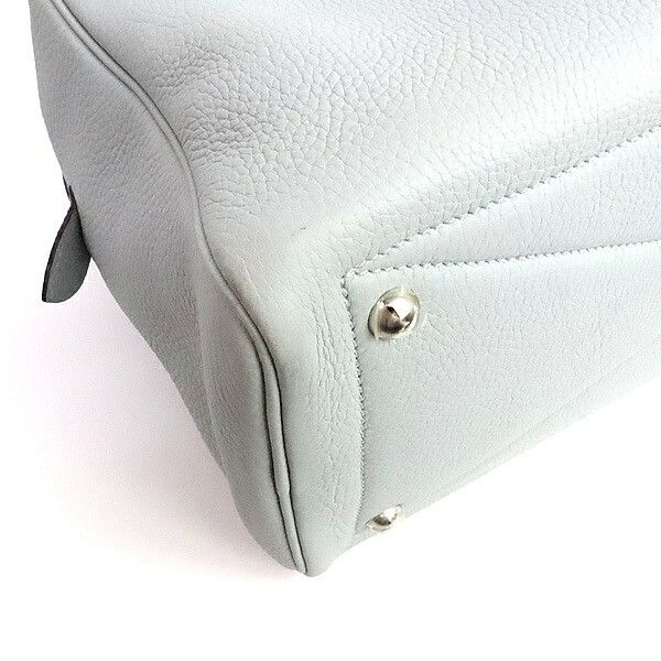 Hermes HERMES Victoria 35 Taurillon Clemence Bag Blue Size ONE SIZE - 3 Thumbnail