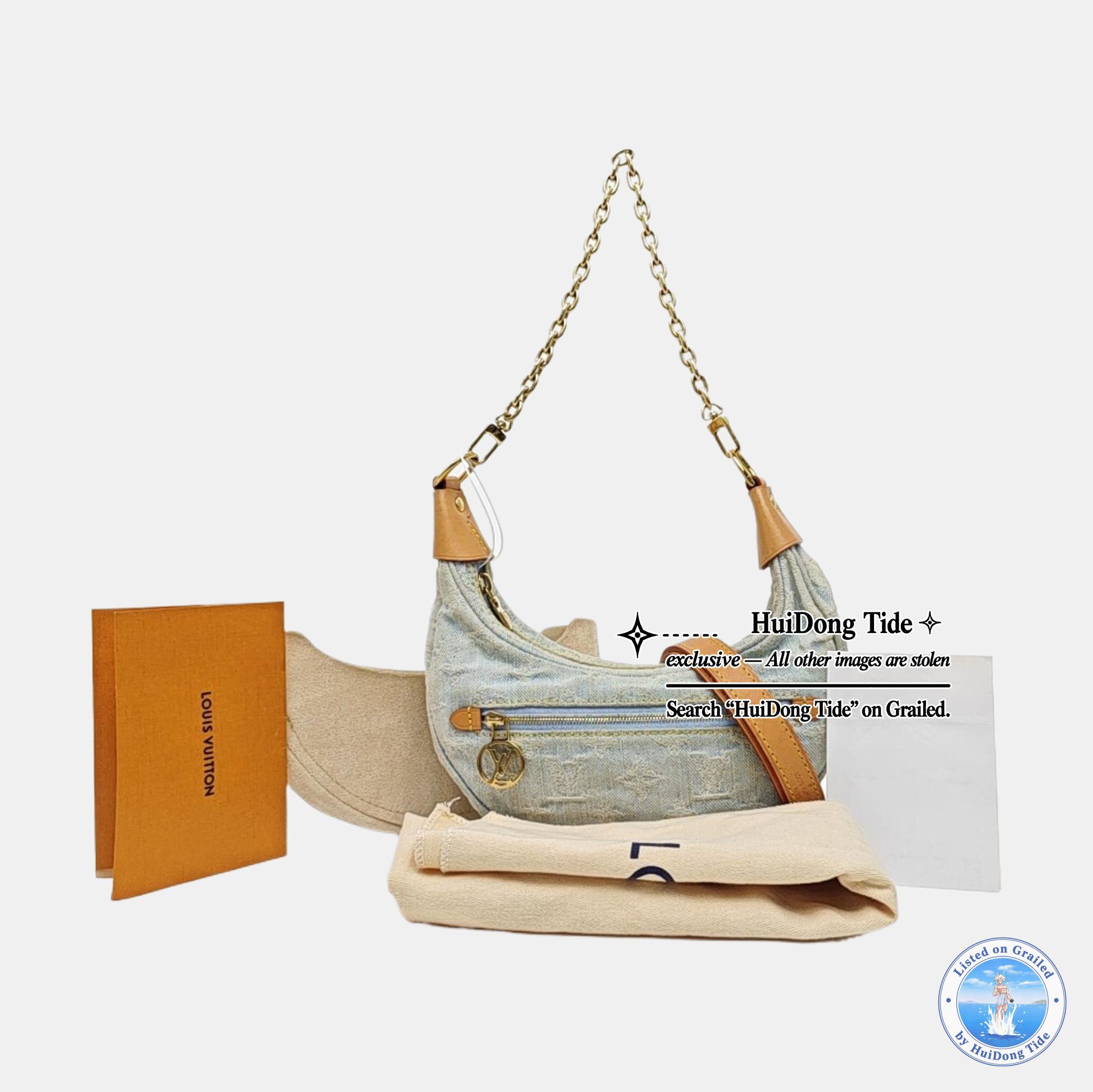 Louis Vuitton Louis Vuitton Loop Denim Monogram Shoulder Bag Size ONE SIZE - 8 Thumbnail
