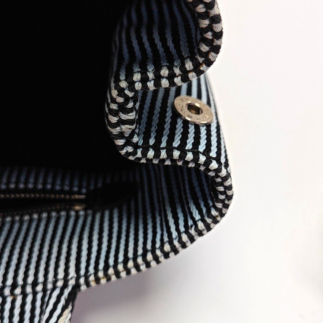 Prada Prada Striped Canvas Logo Tote Bag Size ONE SIZE - 17 Thumbnail