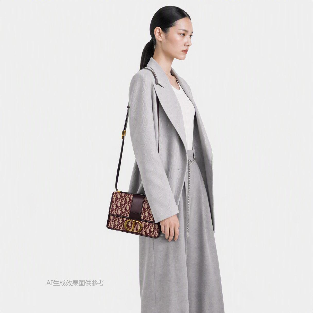 Dior Dior 30 Montaigne Oblique Canvas Shoulder Bag ONE SIZE Size ONE SIZE - 2 Thumbnail