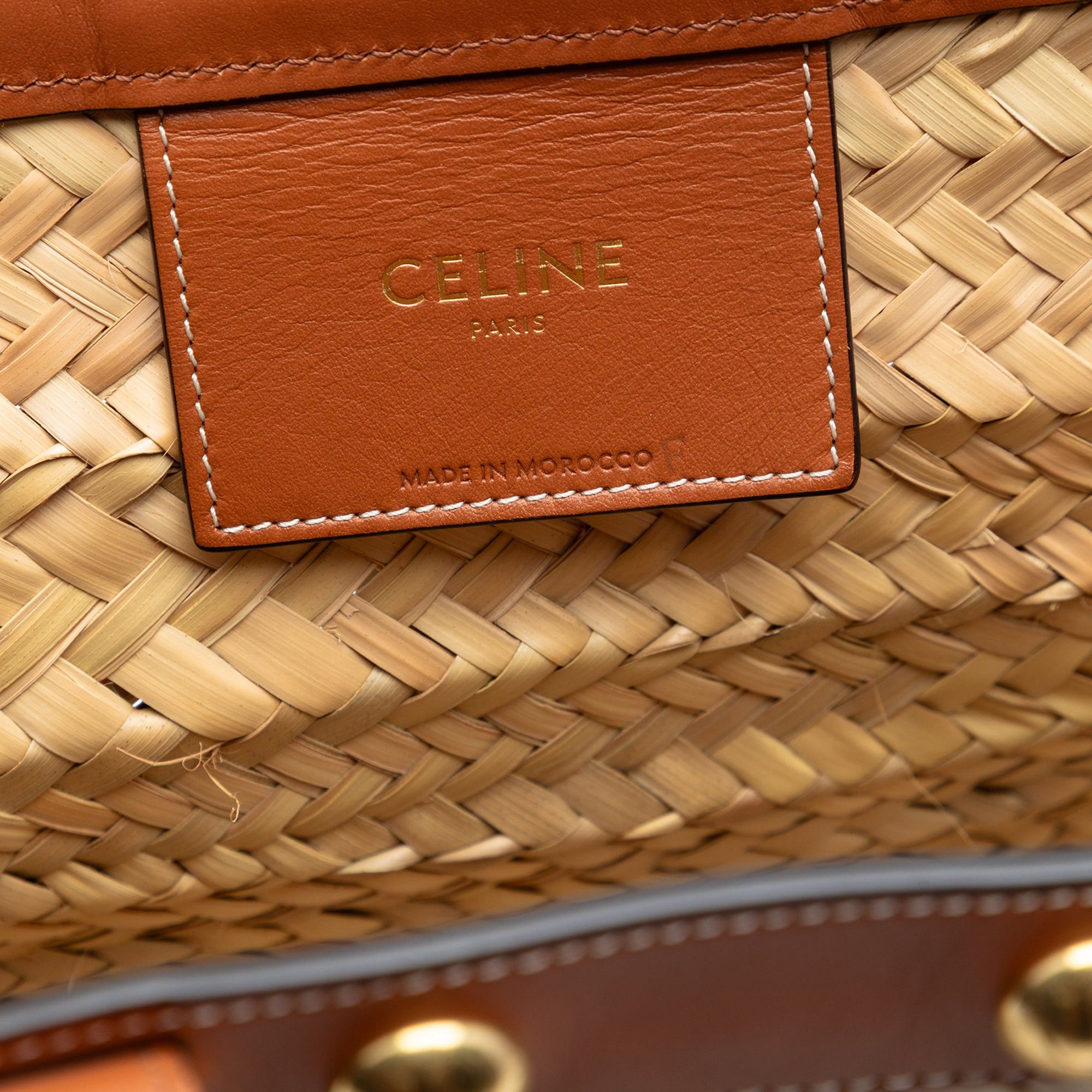 Celine Raffia Classic Studded Panier Tote Size ONE SIZE - 5 Thumbnail