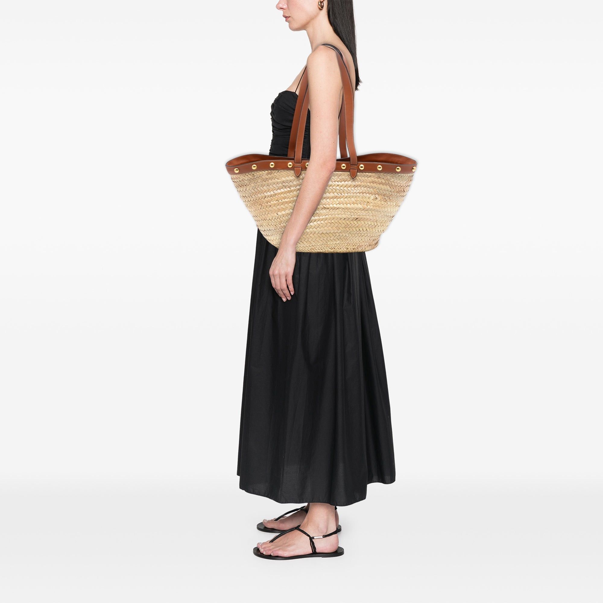 Celine Raffia Classic Studded Panier Tote Size ONE SIZE - 6 Thumbnail