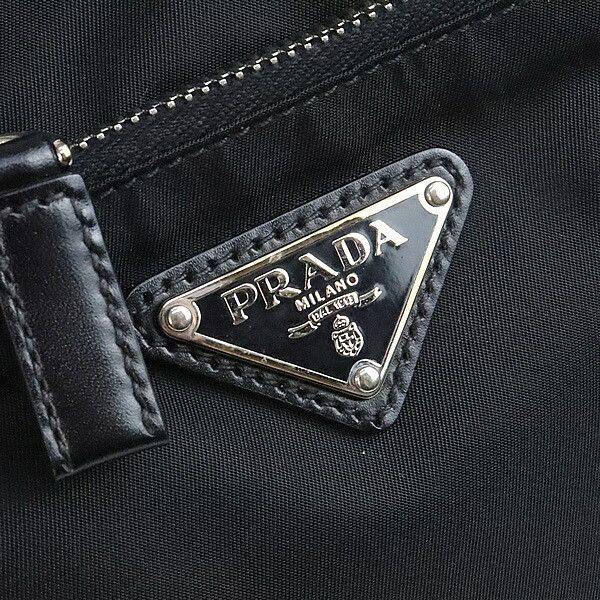 Prada PRADA Triangle Logo Nylon Leather Bag BR3249 Size ONE SIZE - 8 Thumbnail