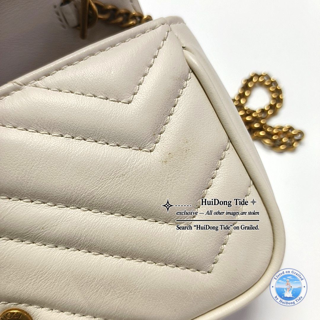 Gucci Gucci GG Marmont Mini Quilted Leather Chain Bag Size ONE SIZE - 9 Thumbnail