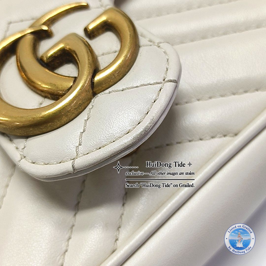 Gucci Gucci GG Marmont Mini Quilted Leather Chain Bag Size ONE SIZE - 10 Thumbnail