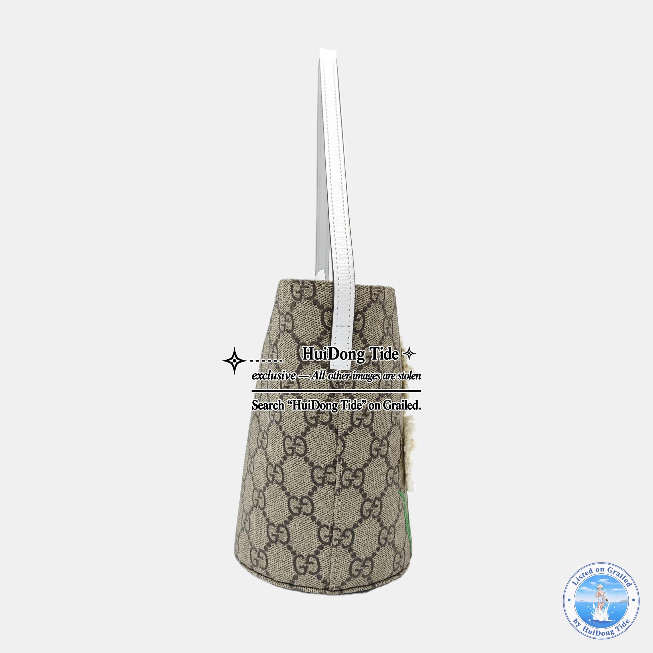 Gucci Gucci Flower Applique GG Canvas Bucket Bag Size ONE SIZE - 3 Thumbnail