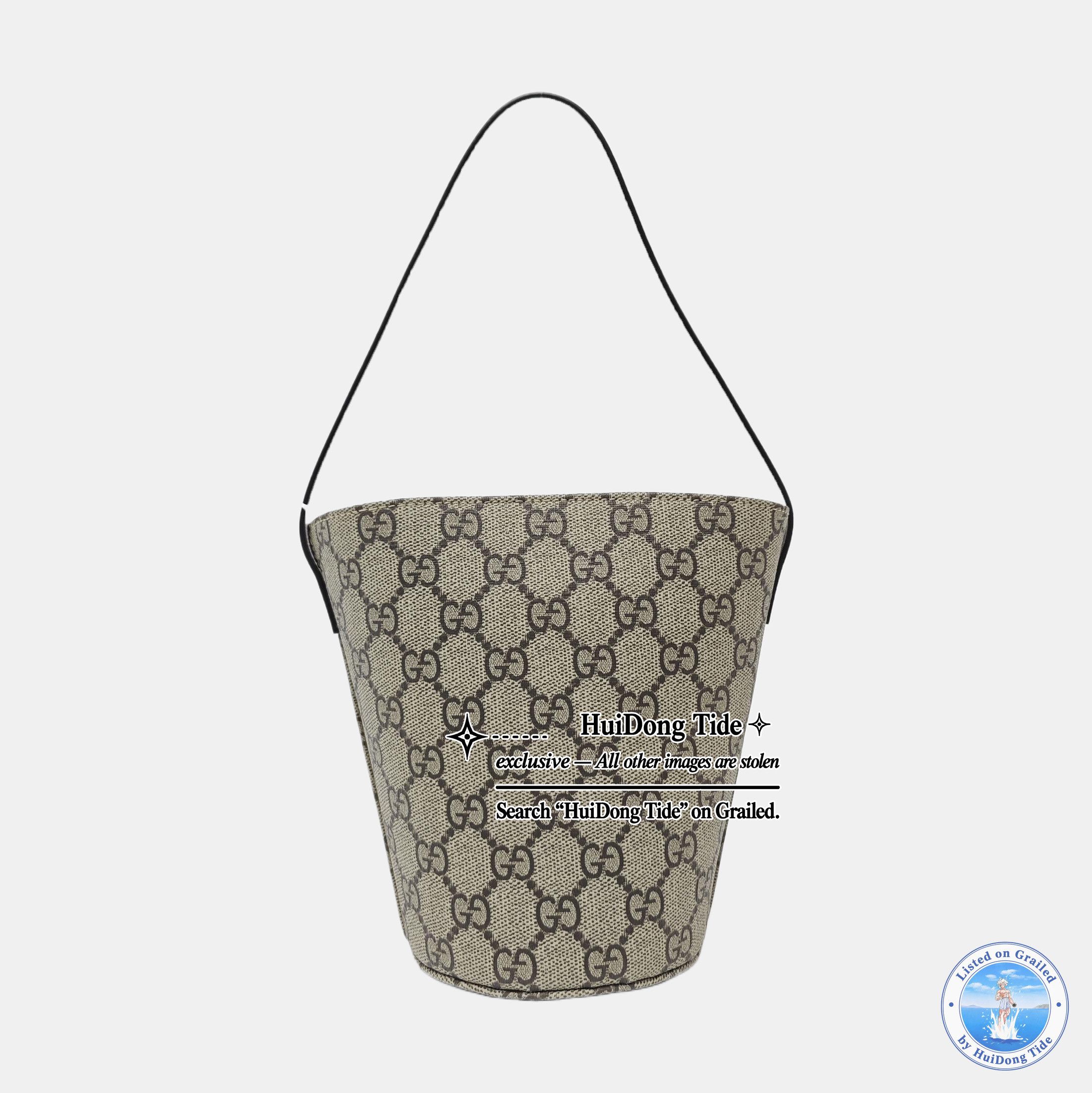 Gucci Gucci Flower Applique GG Canvas Bucket Bag Size ONE SIZE - 4 Thumbnail