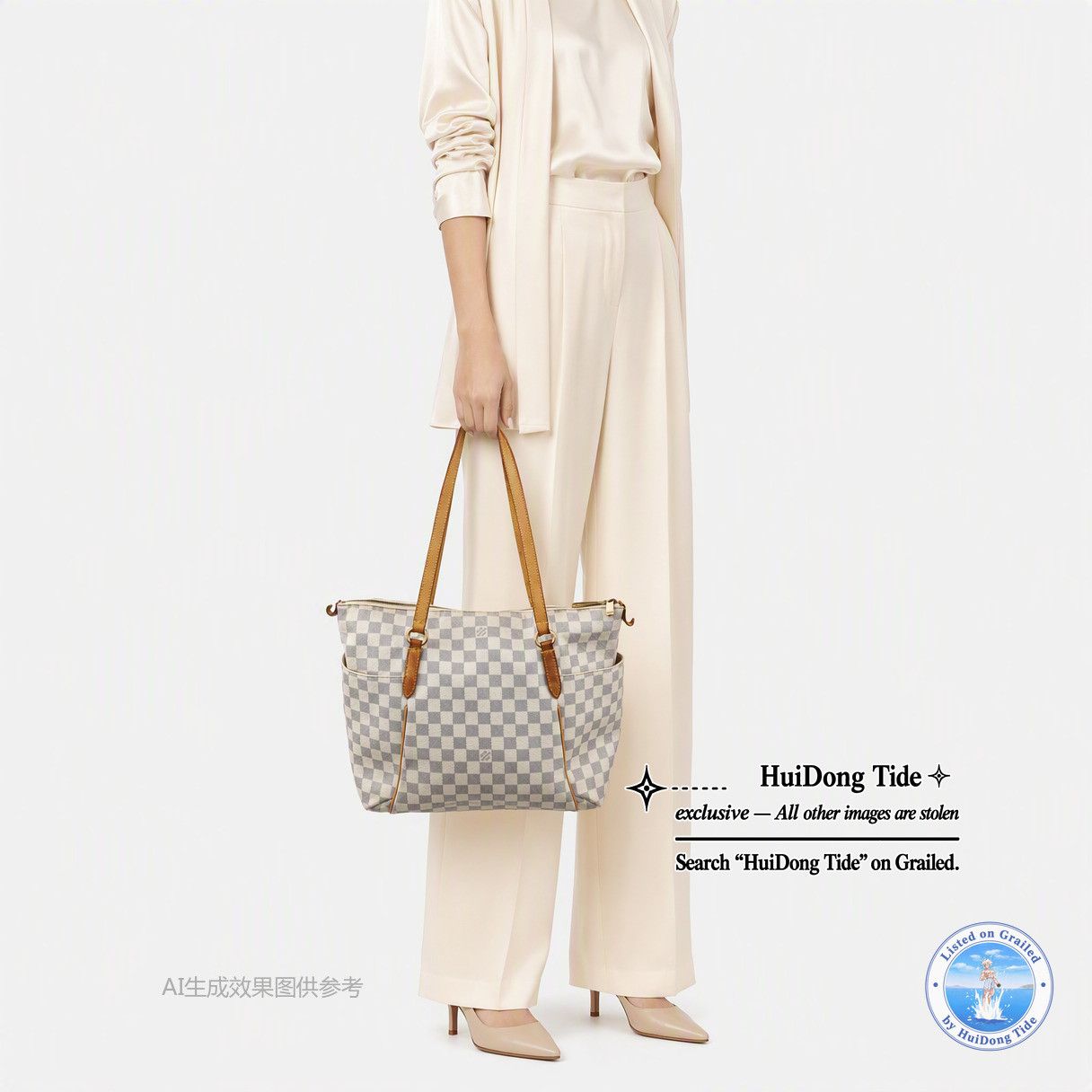 Louis Vuitton Louis Vuitton Damier Azur Totally Tote Bag Size ONE SIZE - 2 Thumbnail