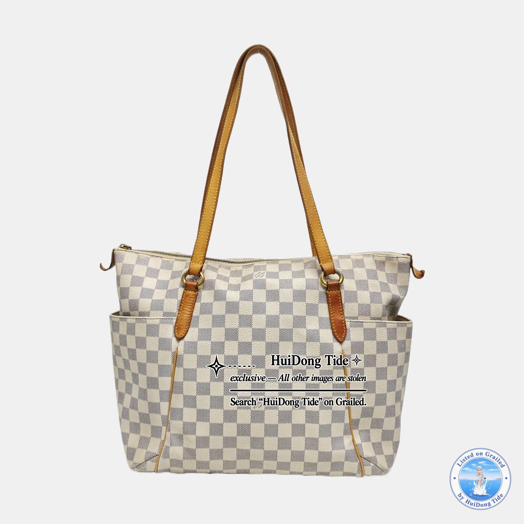 Louis Vuitton Louis Vuitton Damier Azur Totally Tote Bag Size ONE SIZE - 5 Thumbnail