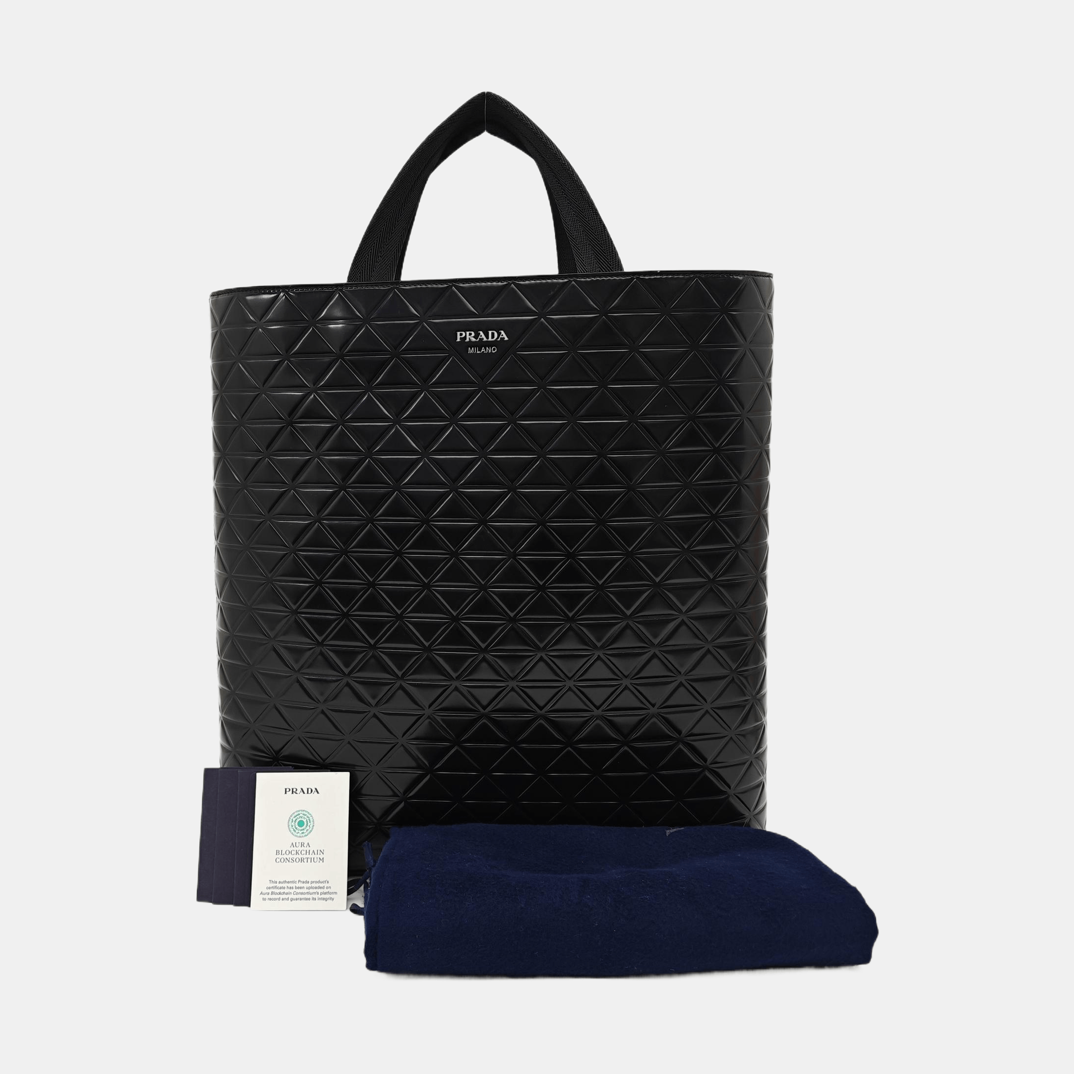 Prada Prada Geometric Quilted Tote Bag One Size Size ONE SIZE - 8 Thumbnail