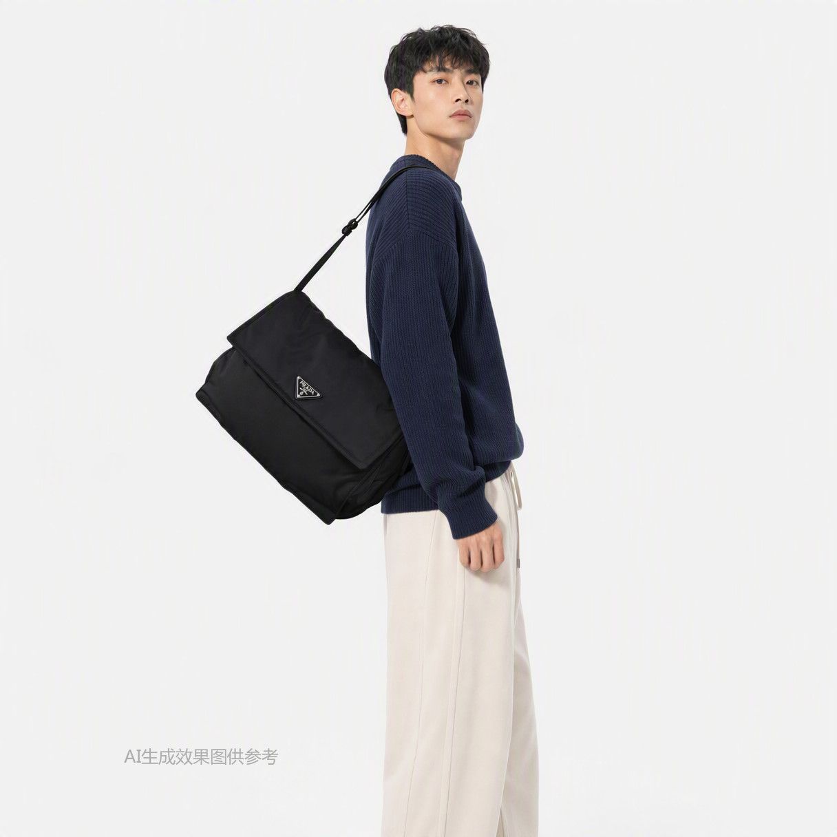 Prada Prada Tessuto Nylon Shoulder Bag Black Size ONE SIZE - 2 Thumbnail