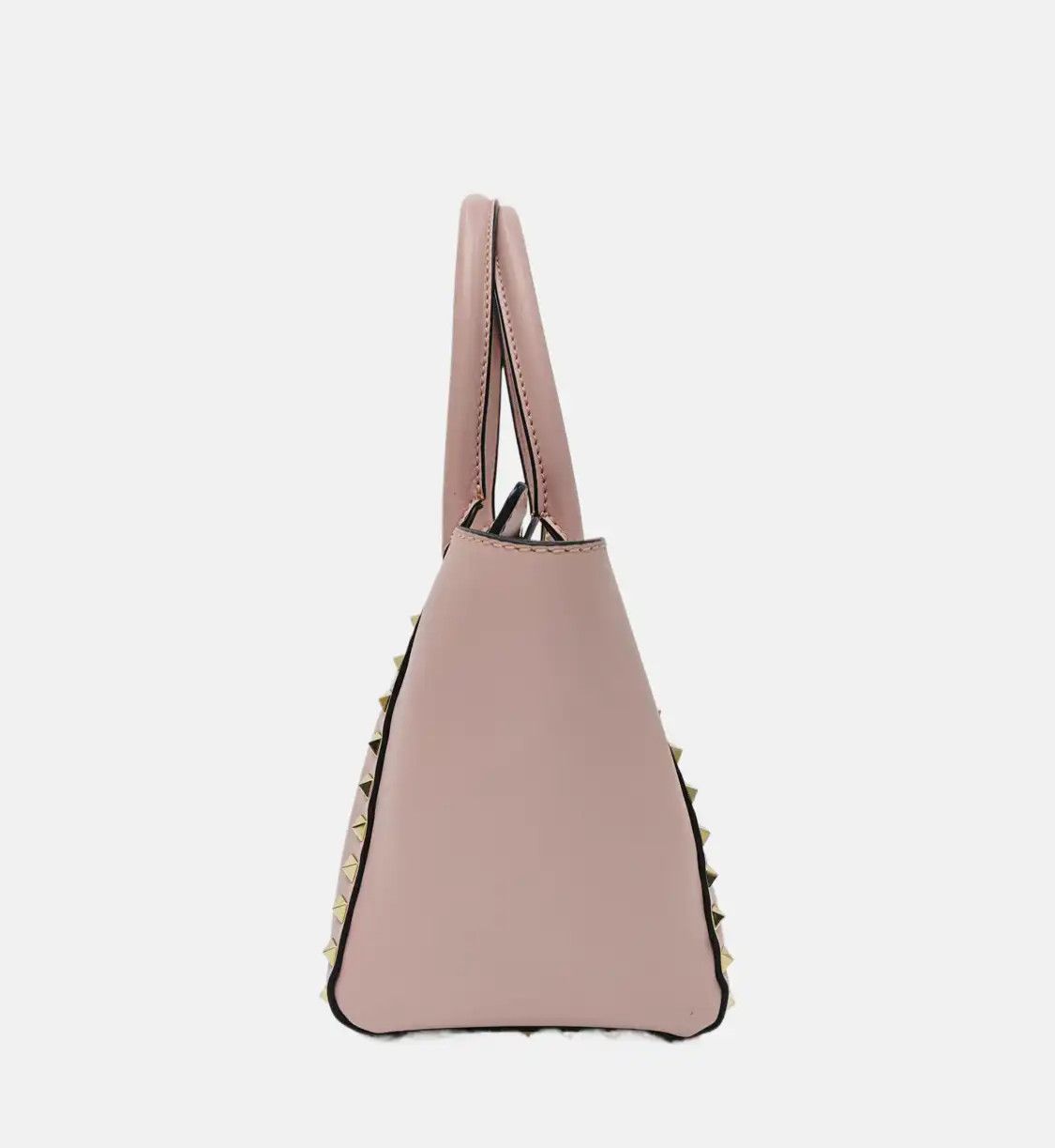 Valentino VALENTINO Rockstud light pinkcowhide leather stud shoulder bag handbag crossbody Size ONE SIZE - 4 Thumbnail