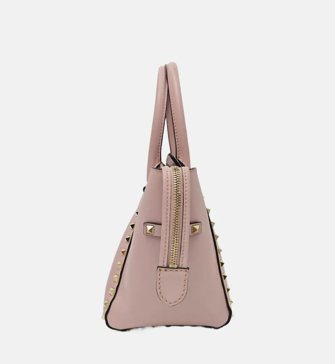 Valentino VALENTINO Rockstud light pinkcowhide leather stud shoulder bag handbag crossbody Size ONE SIZE - 3 Thumbnail