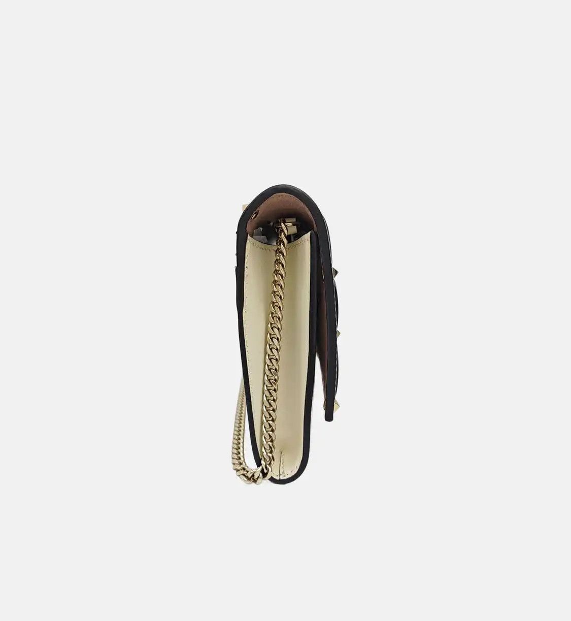 Valentino VALENTINO Beehive white cowhide leather stud quilted shoulder bag detachable str Size ONE SIZE - 4 Thumbnail