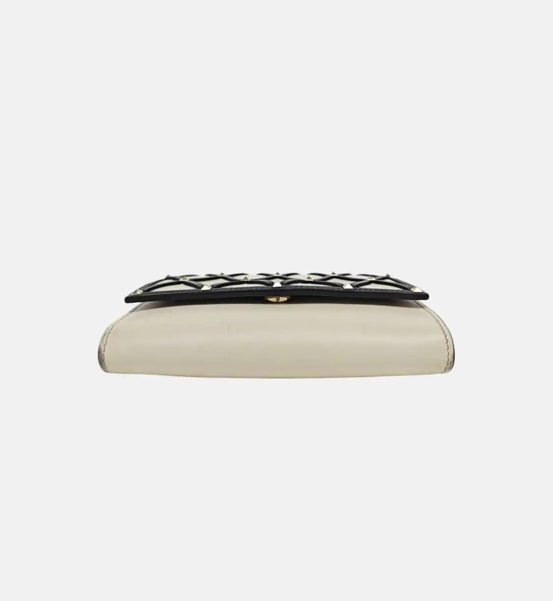 Valentino VALENTINO Beehive white cowhide leather stud quilted shoulder bag detachable str Size ONE SIZE - 6 Thumbnail
