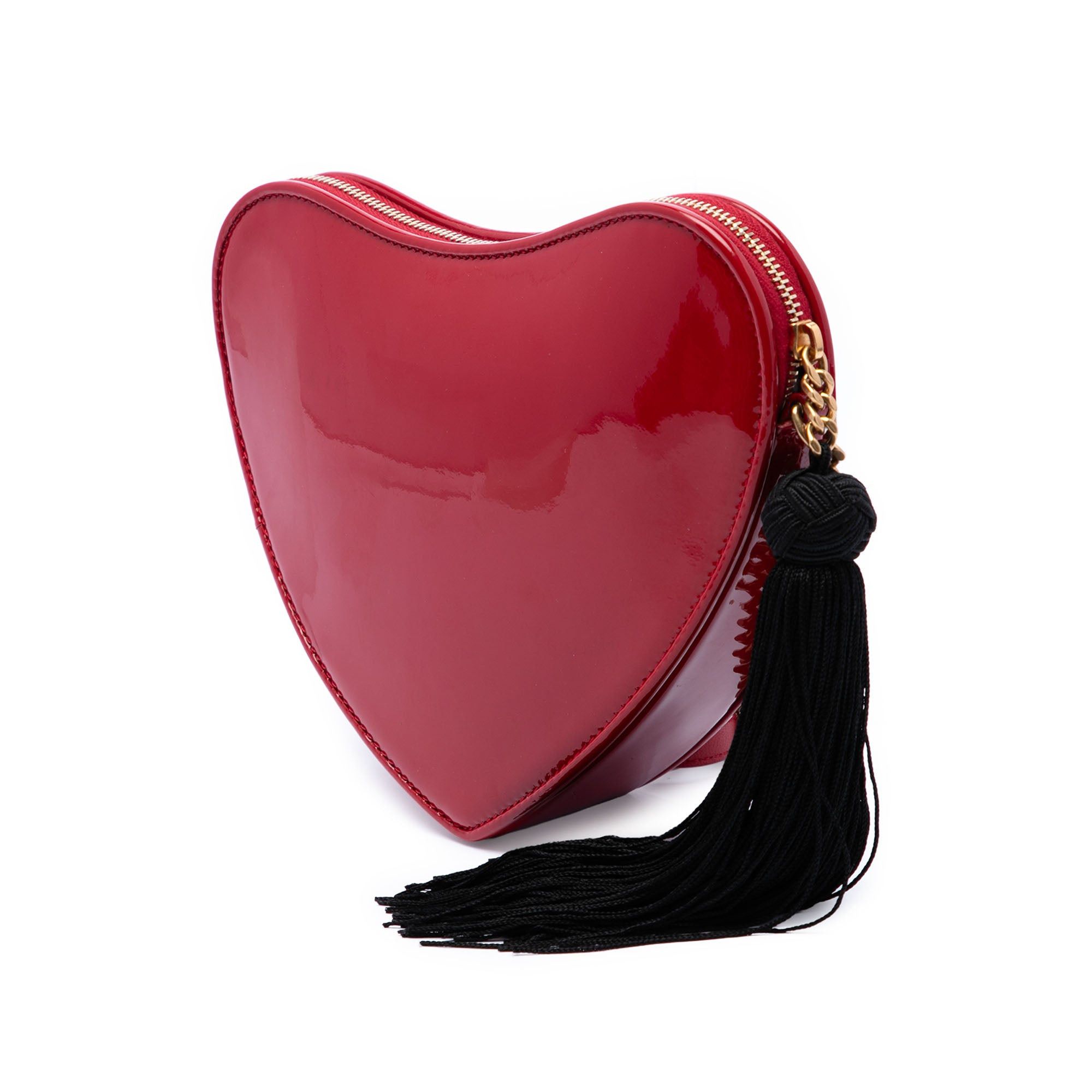 Saint Laurent Paris Patent Sac Coeur Heart Crossbody Size ONE SIZE - 2 Thumbnail