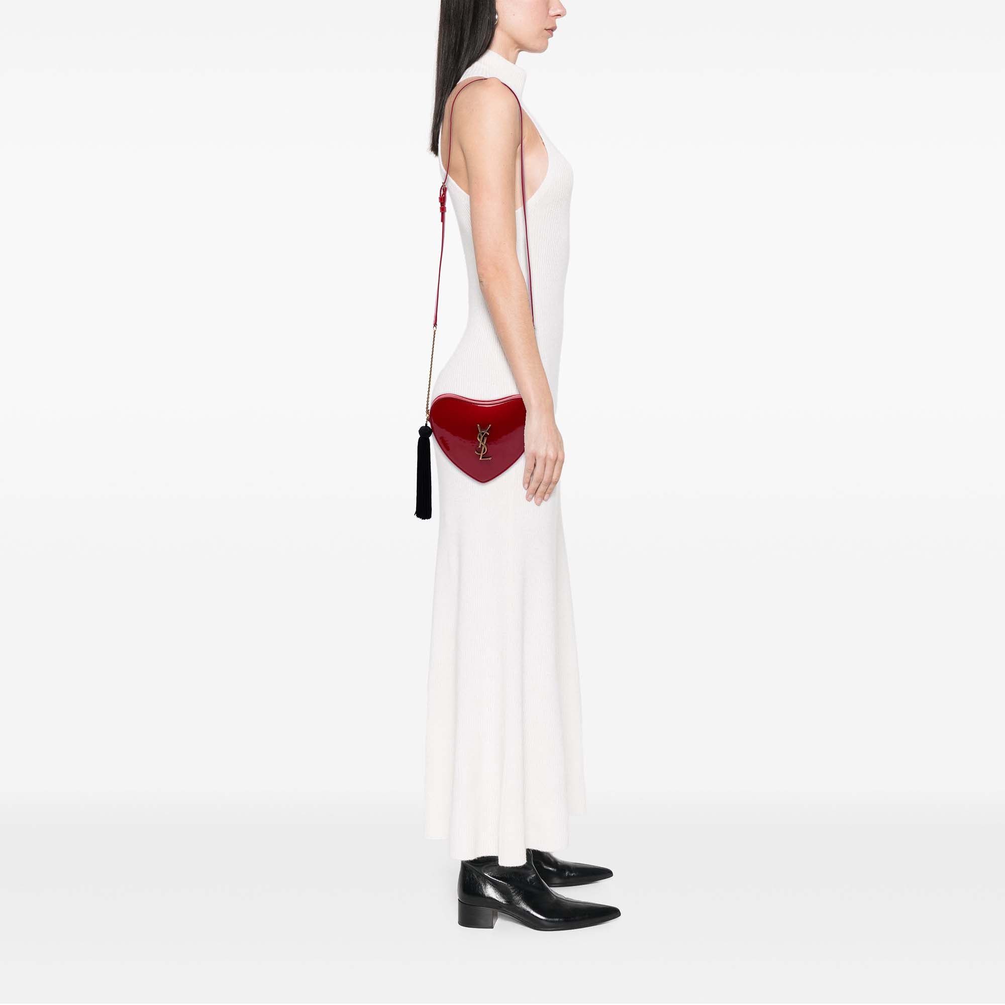 Saint Laurent Paris Patent Sac Coeur Heart Crossbody Size ONE SIZE - 6 Thumbnail