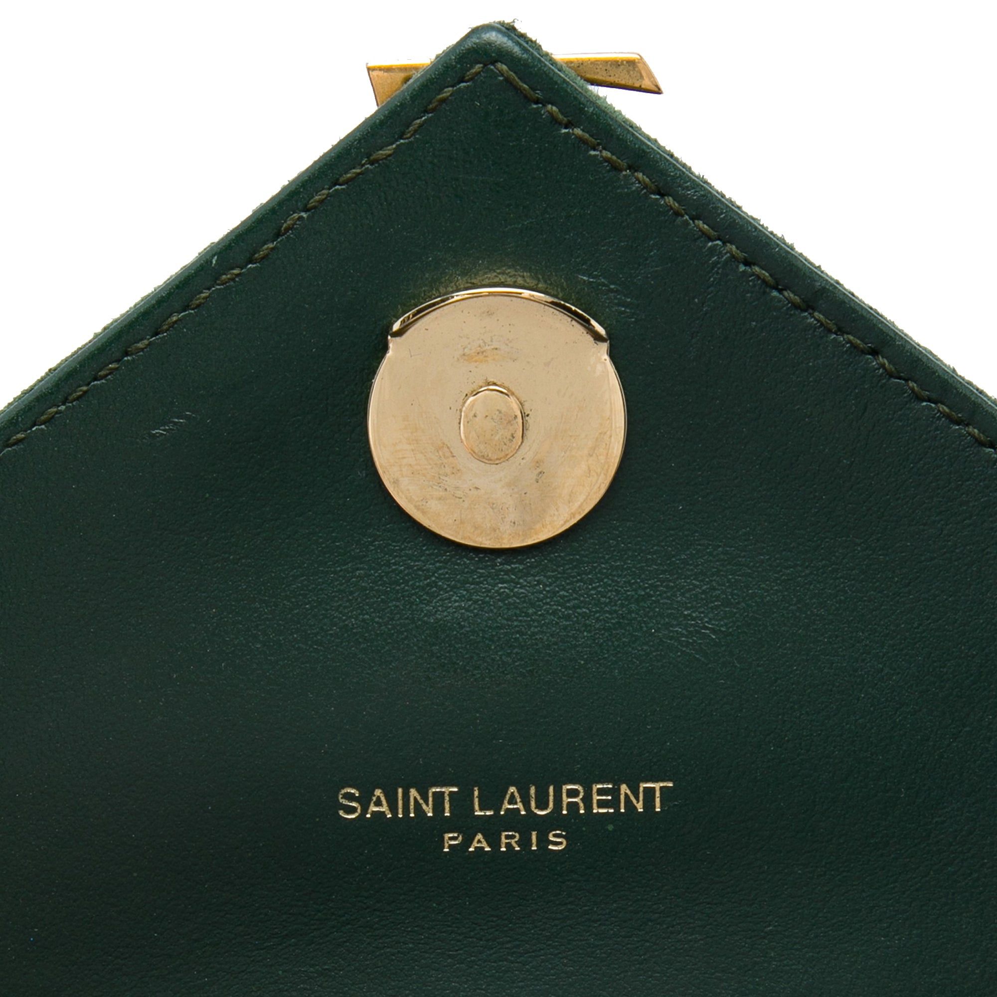 Saint Laurent Paris Chevron Calfskin and Suede Monogram College Satchel Size ONE SIZE - 5 Thumbnail