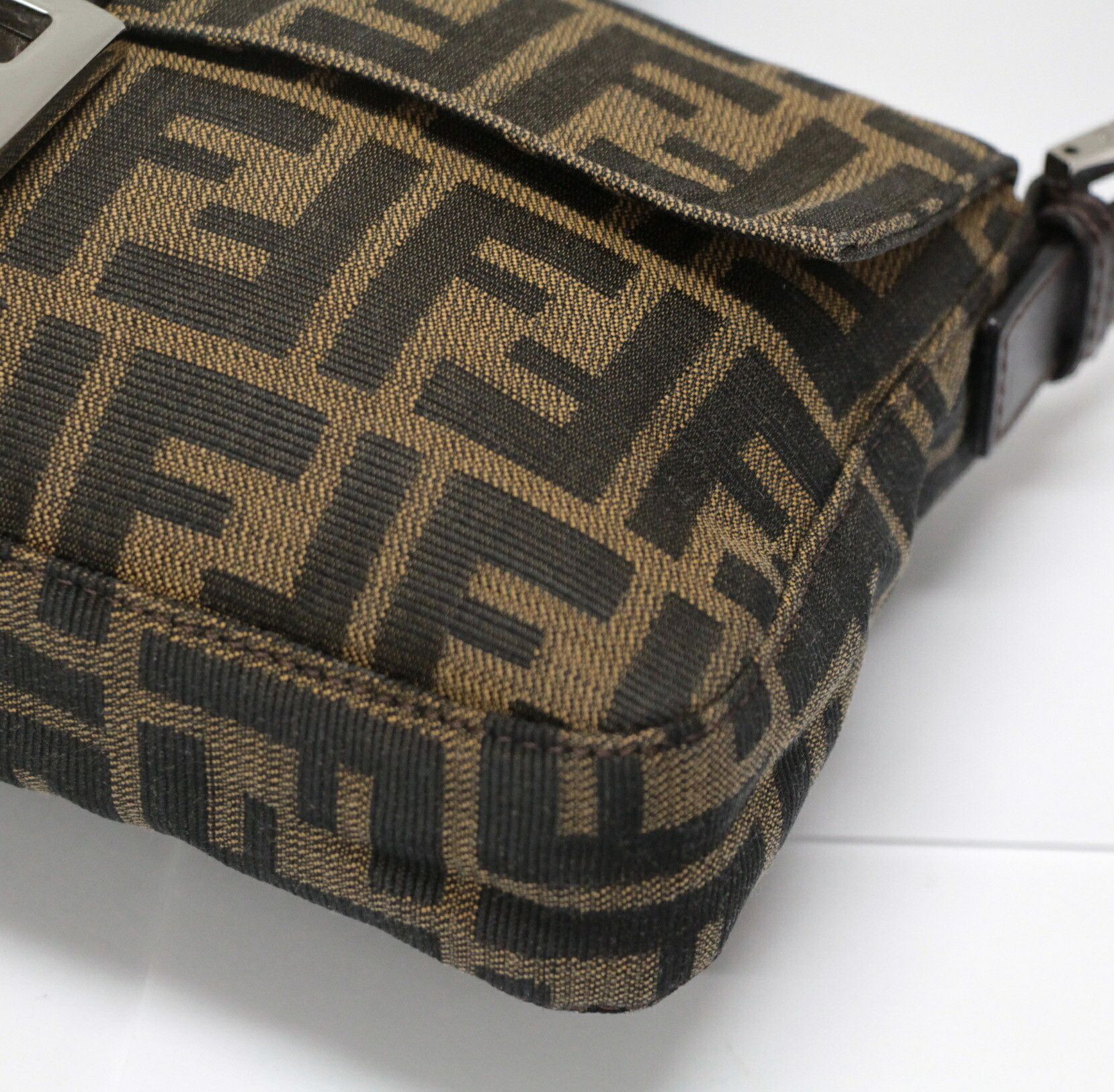 Fendi FENDI Zucca Mamma Baguette Canvas Bag Brown Size ONE SIZE - 5 Thumbnail