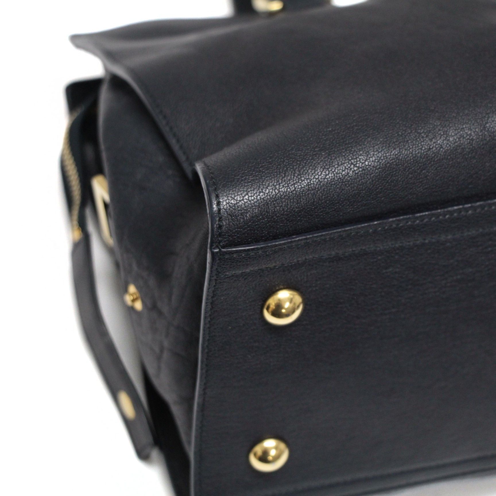 Saint Laurent Paris SAINT LAURENT PARIS Cabas Mick Mini Bag Navy Size ONE SIZE - 4 Thumbnail