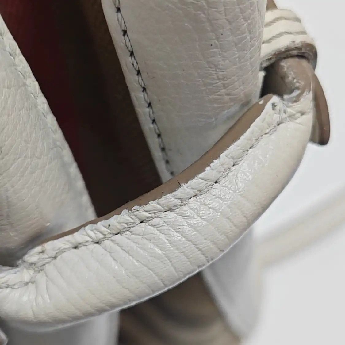 Burberry BURBERRY The Banner Medium white cowhide leather handbag detachable strap Size ONE SIZE - 12 Thumbnail
