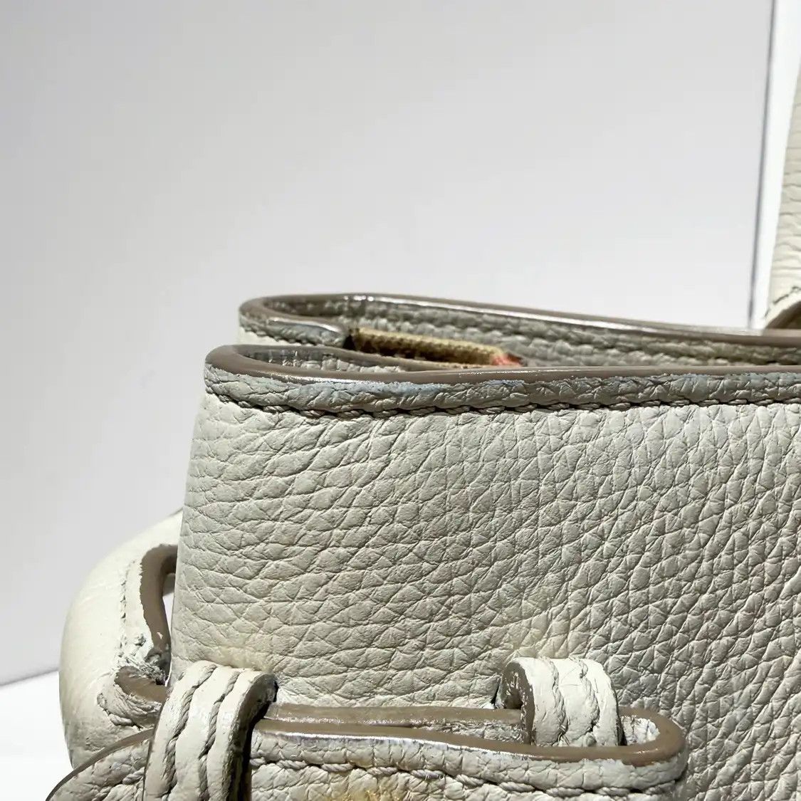 Burberry BURBERRY The Banner Medium white cowhide leather handbag detachable strap Size ONE SIZE - 15 Thumbnail