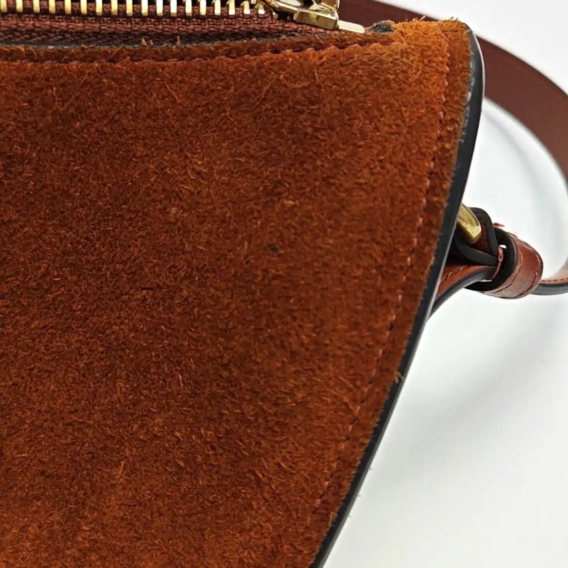 Burberry BURBERRY Shield Small brown suede shoulder bag handbag gold hardware Size ONE SIZE - 10 Thumbnail